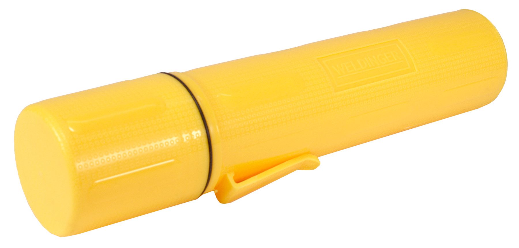WELDINGER Stabelektroden Elektrodenköcher 85x370 mm leer mit Dichtung für MMA-Stabelektroden, wasserdicht verschließbarer Behälter