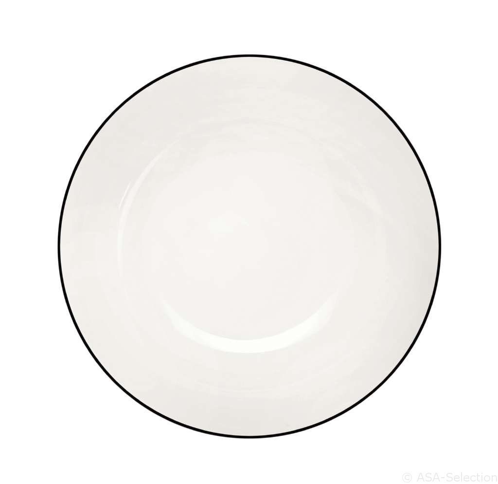ASA SELECTION Паста тарелка à table ligne noire Pasta-/Suppenteller 22 cm, Geschirr