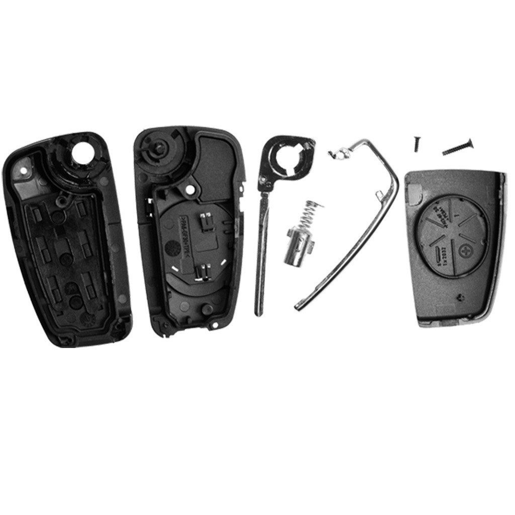 mt-key VARTA CR2032 + Auto Schlüssel Reparatur Gehäuse Knopfzelle, CR2032 (3 V), für Audi A1 8X / A3 8P / A3 8V / A4 B7 / A6 C6 / TT 8J / R8 / Q3 / Q7