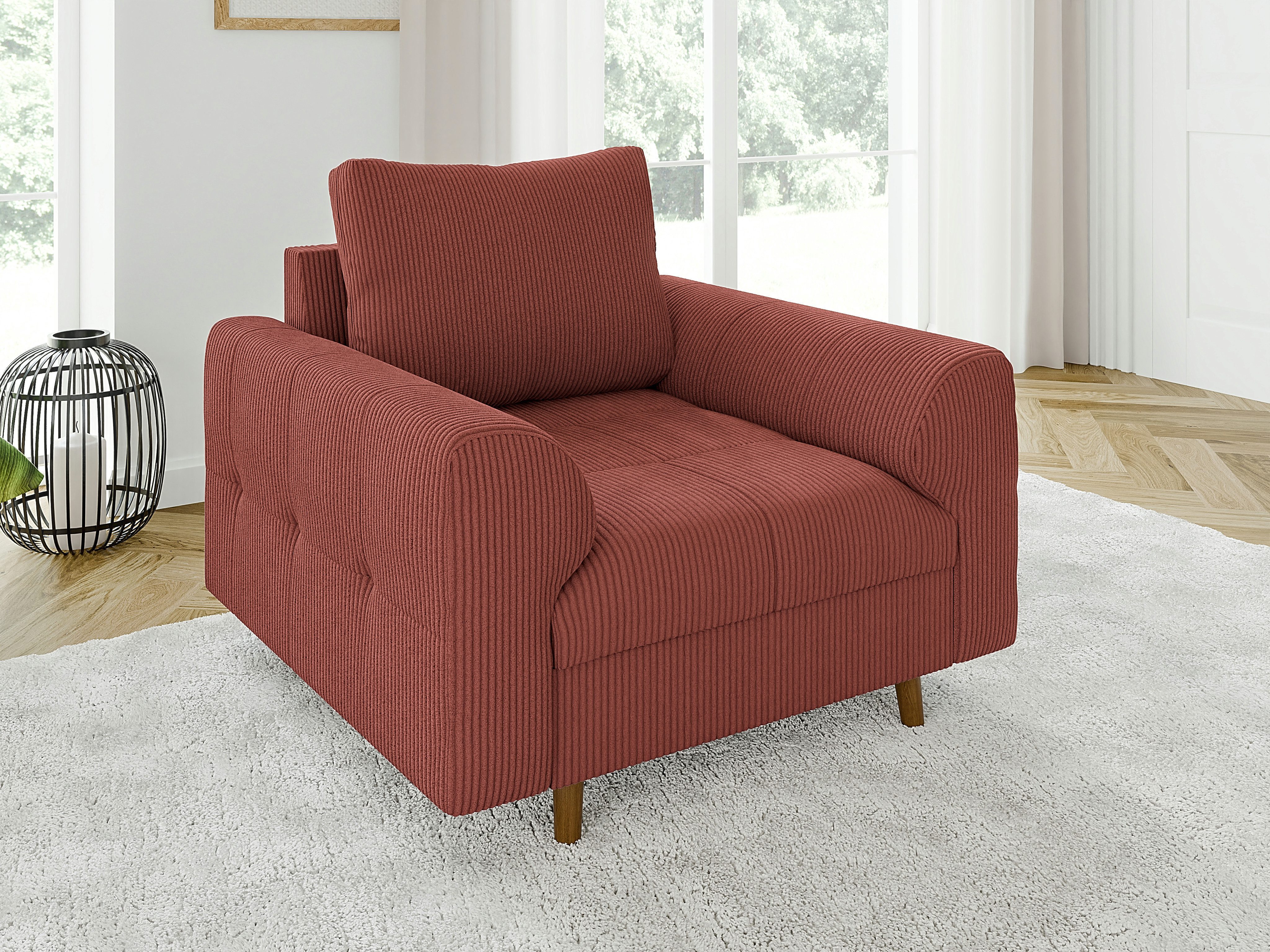 S-Style Möbel Sessel Zara mit Braun günstig online kaufen