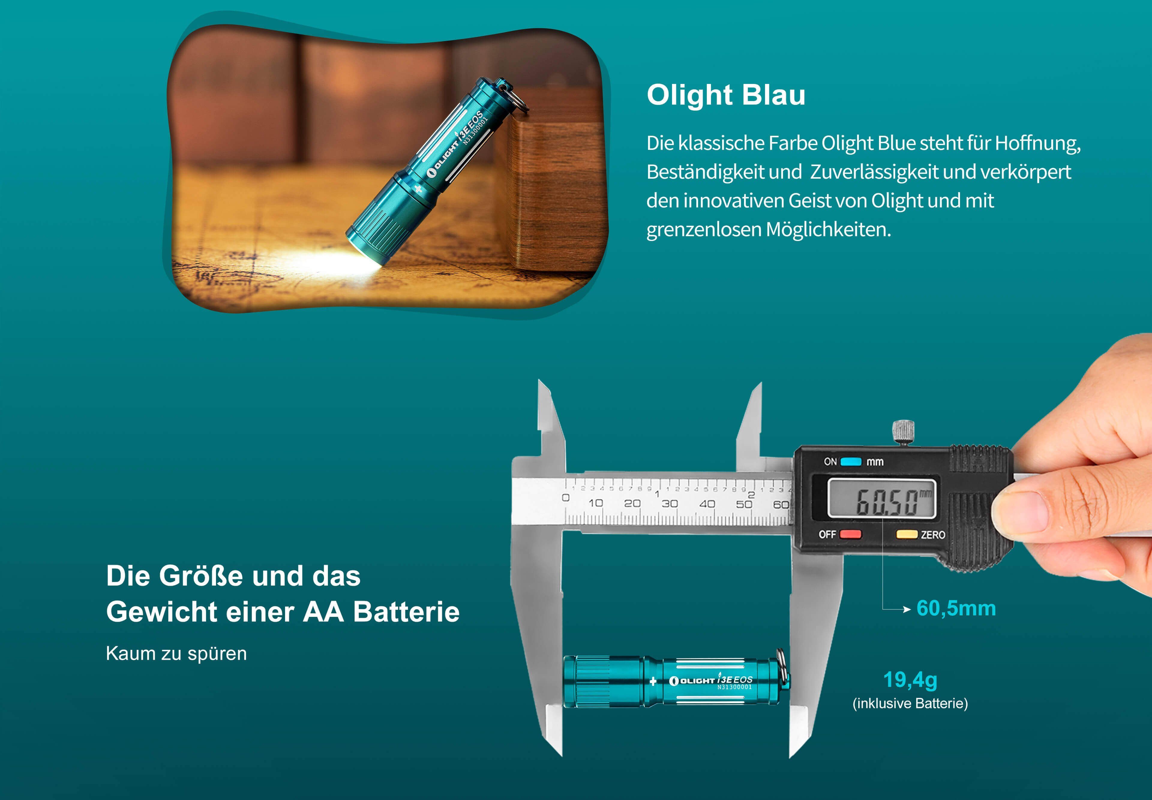 90 Schlüsselanhänger Blau Olight EOS OLIGHT OLIGHT Taschenlampe Mini I3E LED Taschenlampe Lumen