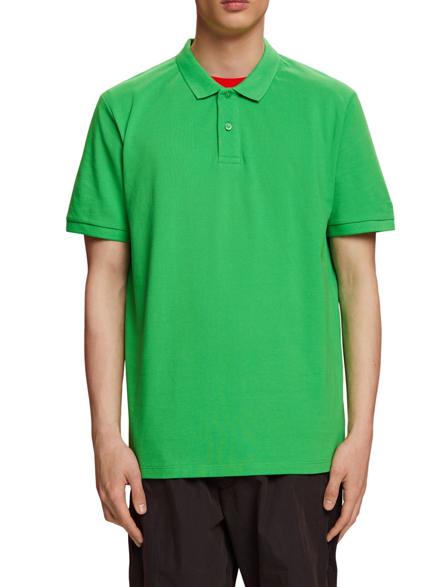 aus Baumwoll-Piqué Poloshirt Esprit GREEN Slim-Fit-Poloshirt
