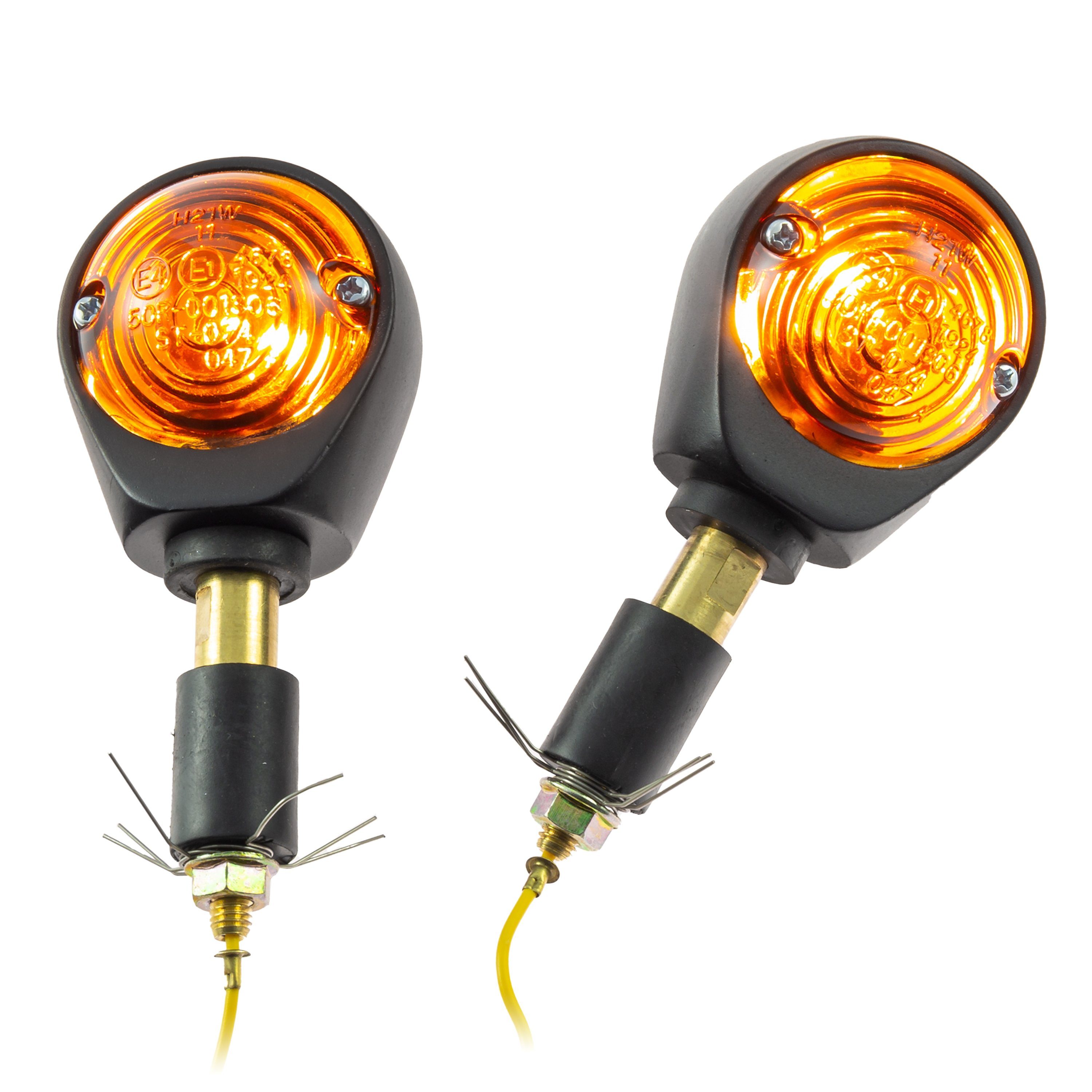 IBEX Blinker Universal Motorrad Lenkerenden - Blinker Ochsenauge getönt 7/8" + 1 "