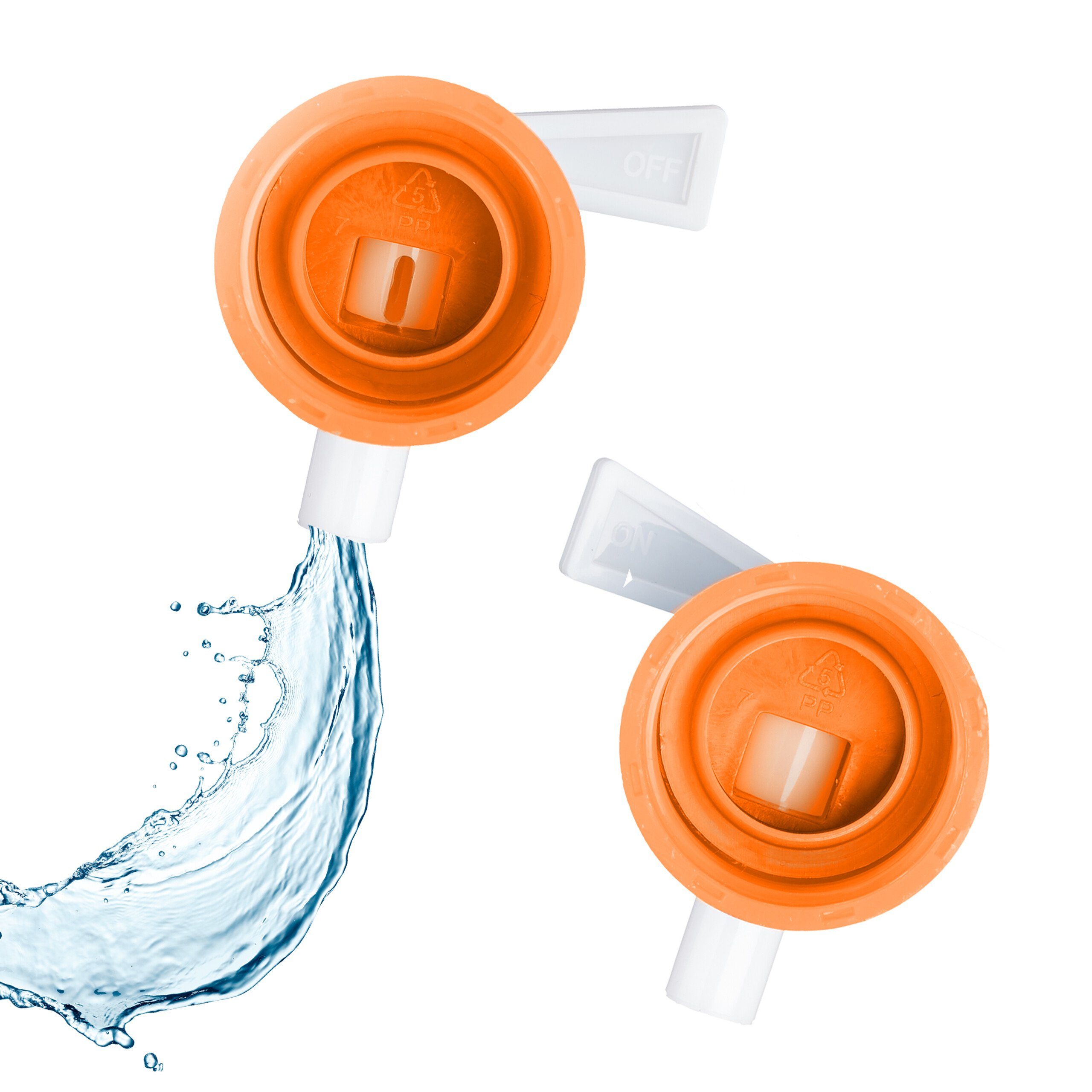 relaxdays Kanister Faltbarer Wasserkanister 4er l, Schwarz Orange Set Transparent 20 Orange