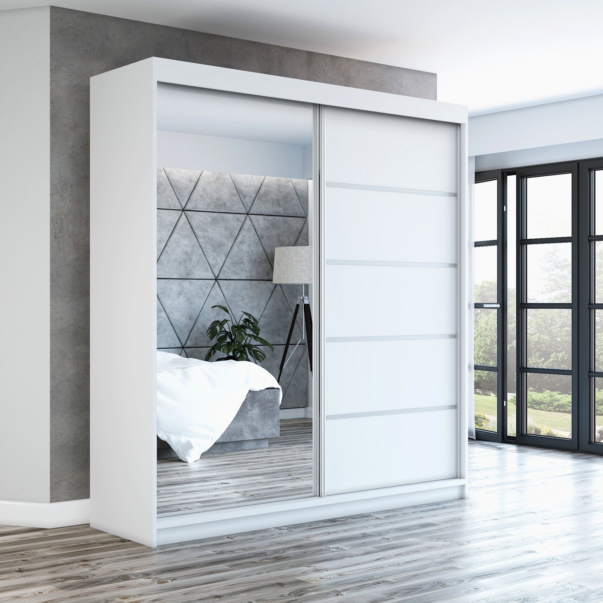 A&J MöbelLand GmbH Schiebetürenschrank GAP 160 cm mit Spiegel (nur für kurz günstig online kaufen