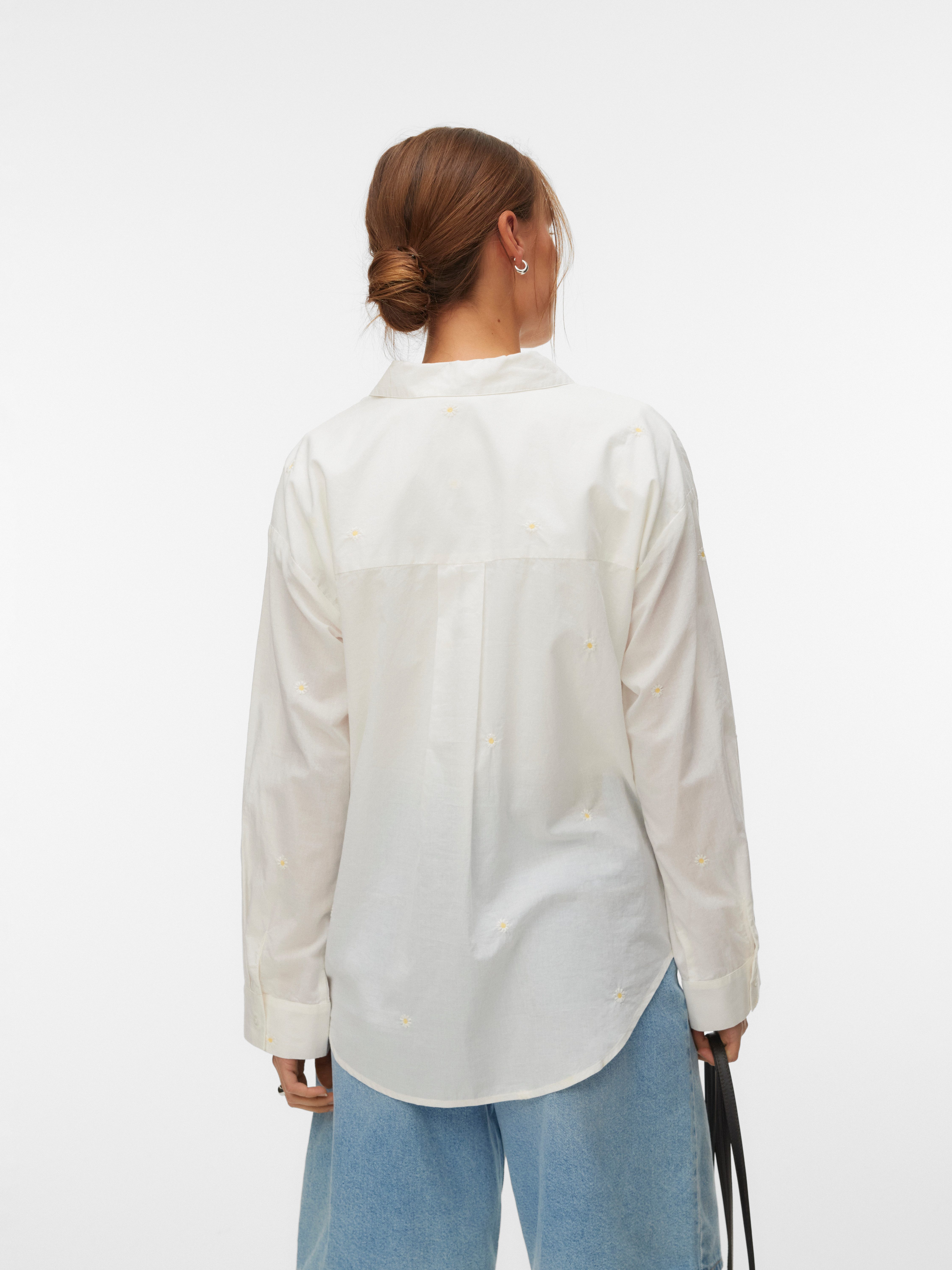 Vero Moda Langarmbluse VMODONA LS SHIRT WVN NOOS Baumwolle, regular fit günstig online kaufen