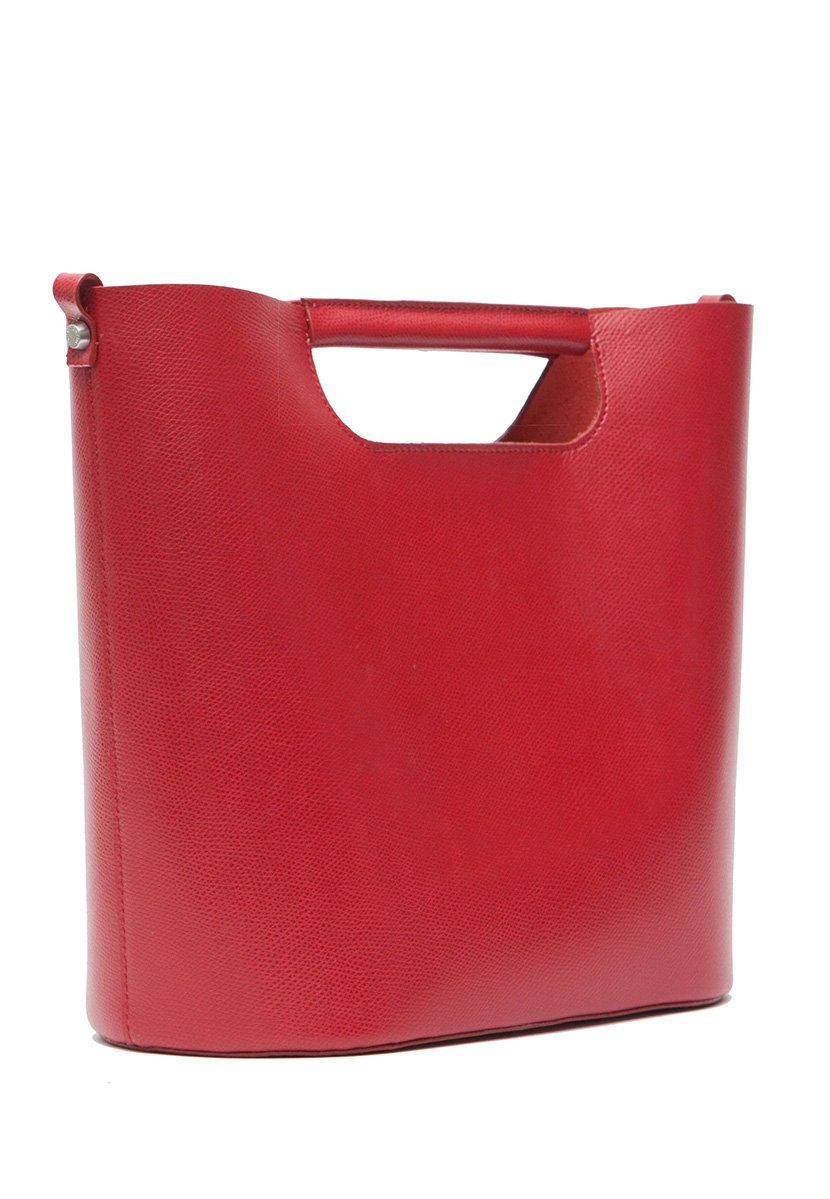 Schultertasche Crocus Shoulderbag, italienischem Rindsleder GRETCHEN rot aus