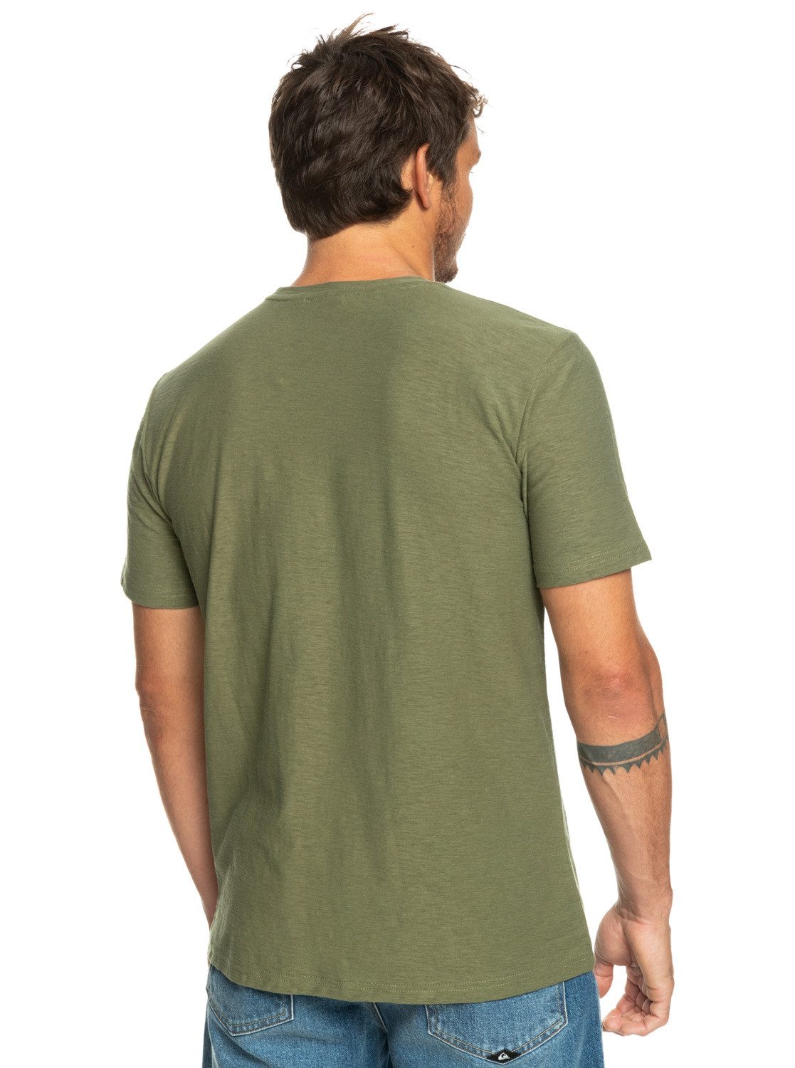 Slub Quiksilver Roundneck T-Shirt Leaf Clover Four