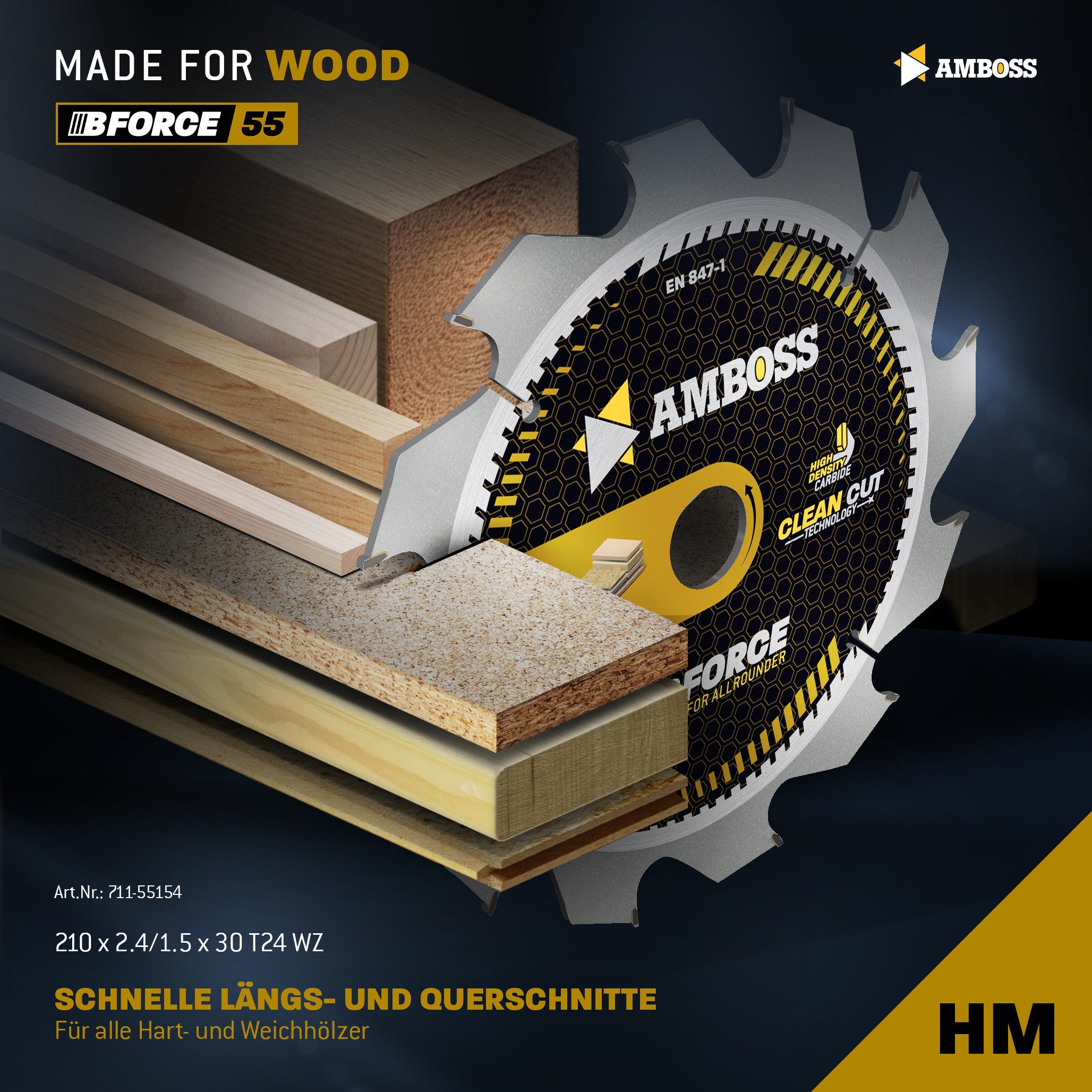 Amboss Werkzeuge Kreissägeblatt HM Kreissägeblatt - 210 x 2.4/1.5 x 30 Z24 WZ