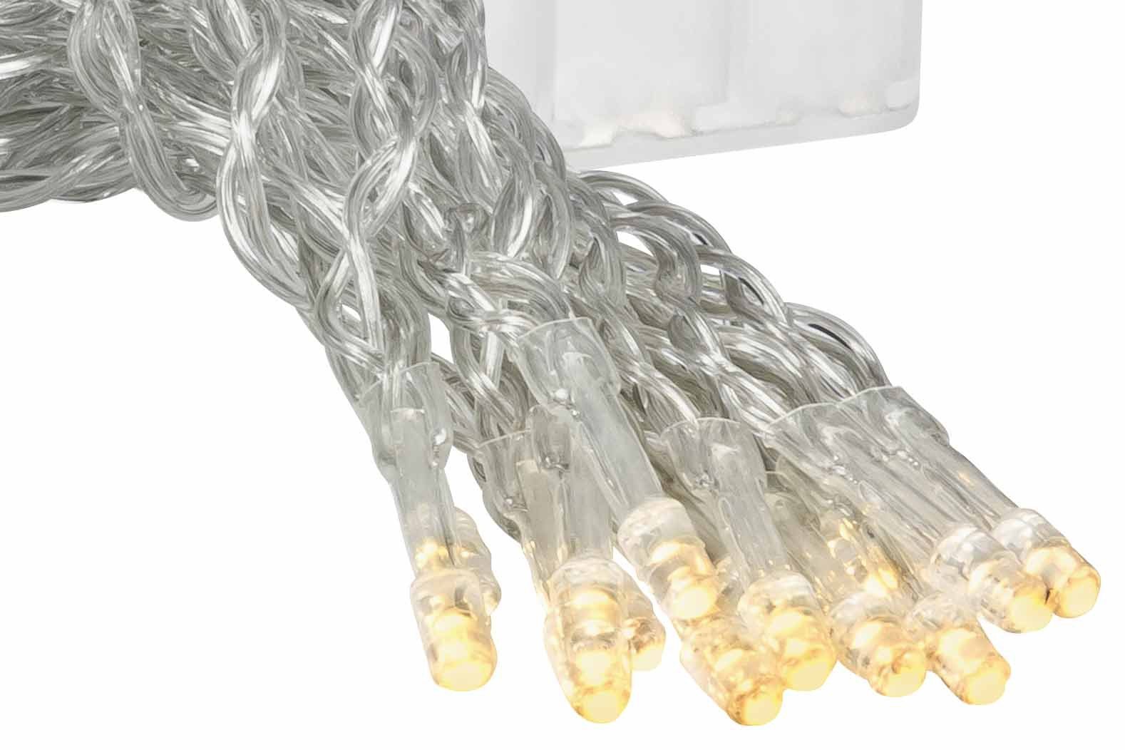 Linder Exclusiv GmbH LED-Lichterkette, Batterie 2,85m 20 LED warmweiß Innen transparent