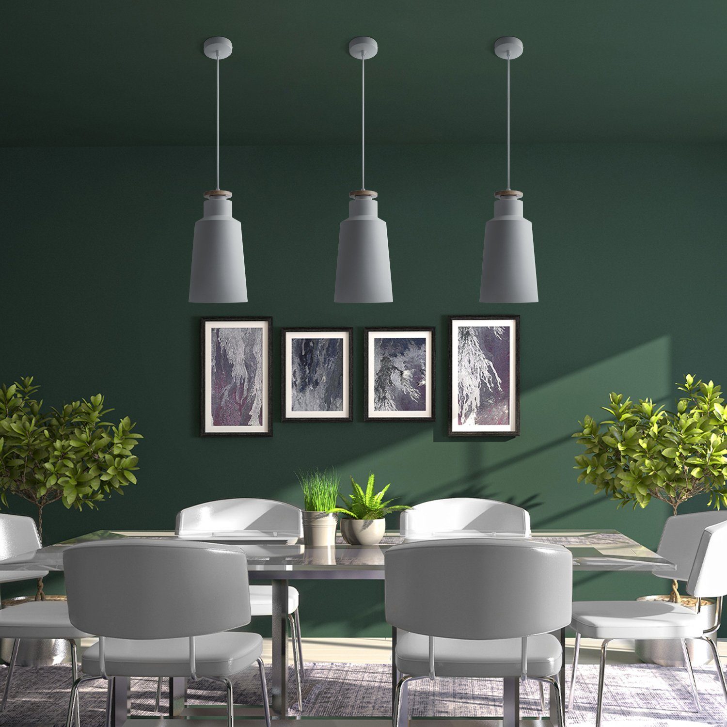 Paco Home Pendelleuchte JACK I, ohne Leuchtmittel, Hängelampe Esszimmer Küchenlampe Esstischlampe Skandinavisch E27