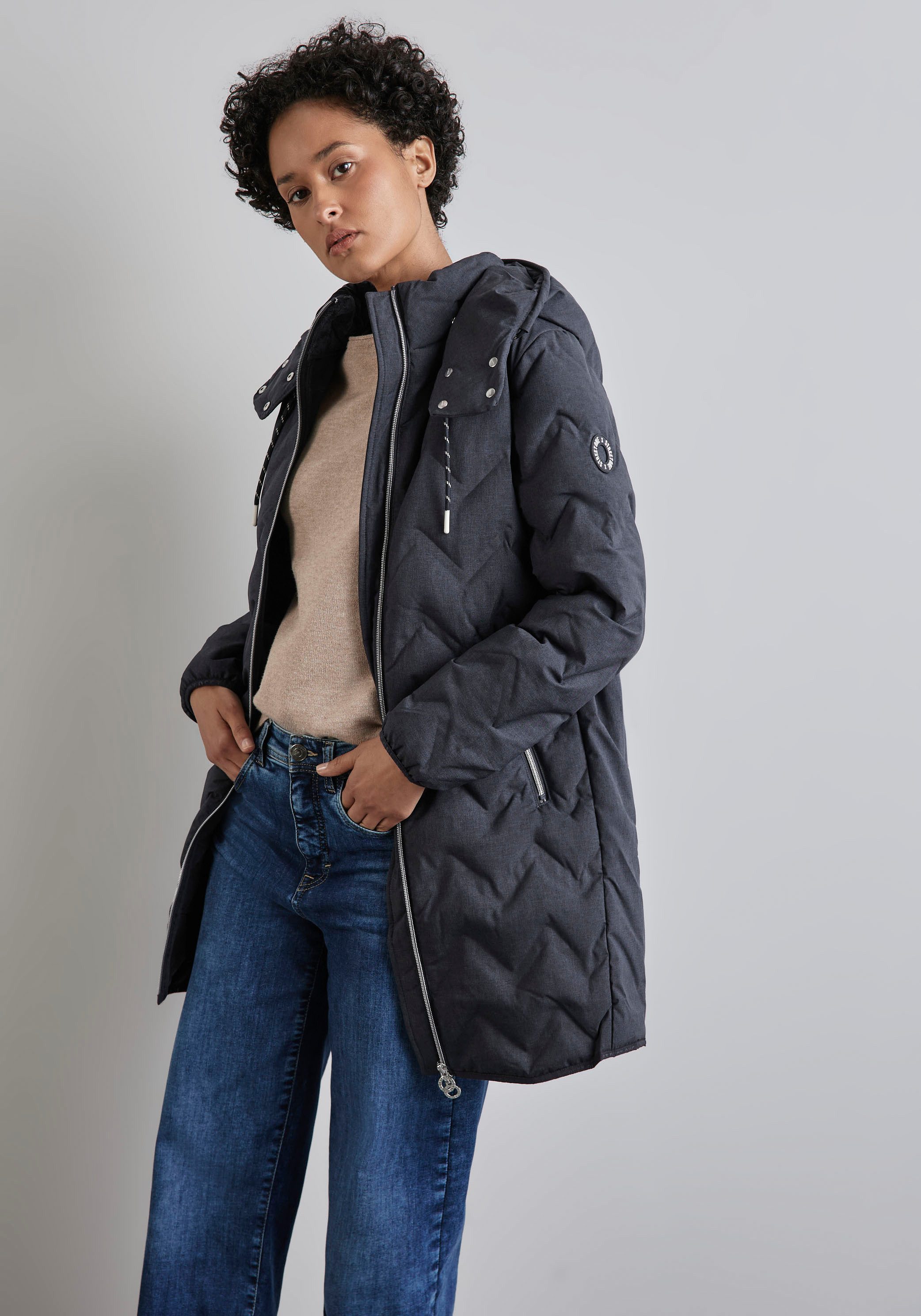 Winter Jacke Street One Winterjacke Blau Winterjacke Street One