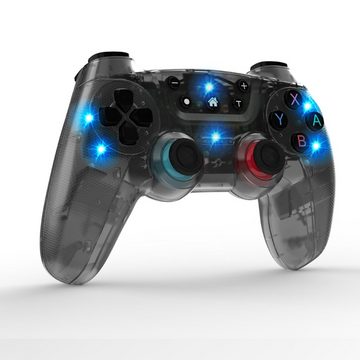 KINSI Wireless Gamepad für Switch,Controller,Bluetooth,7-Farben-Lichteffekt Switch-Controller (Mit TURBO-Funktion und Bildschirmfoto-Funktion)