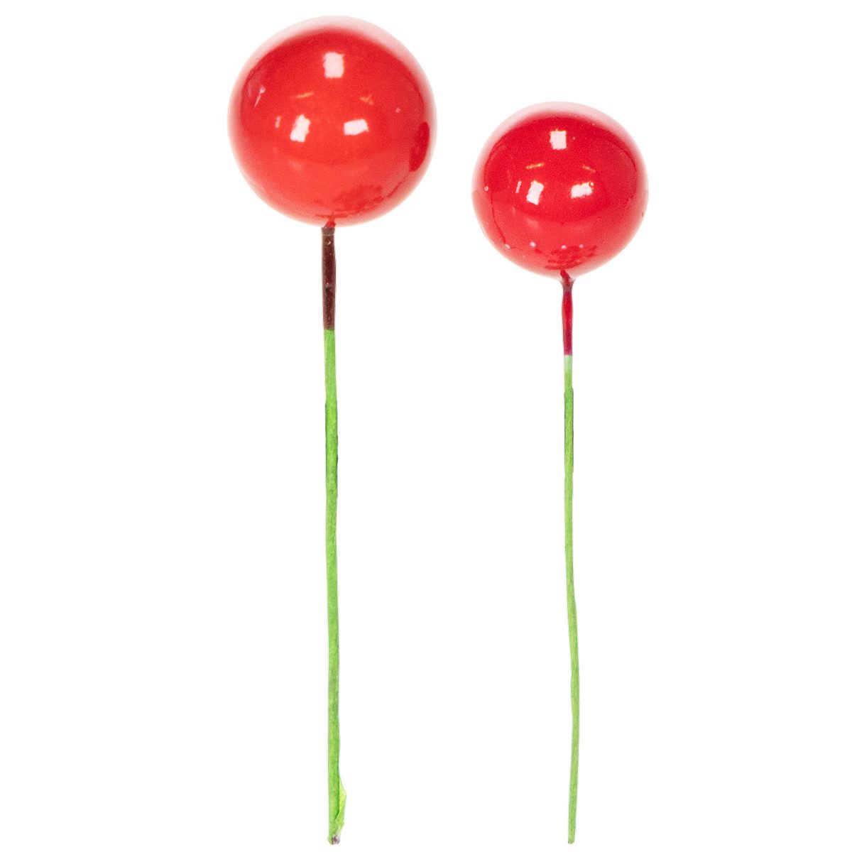 Winterliche Kunstpflanze Künstliche Beeren Mini-Kugeln für Weihnachtsdekoration und, 48 Stück, Florists Products, Höhe 7 cm