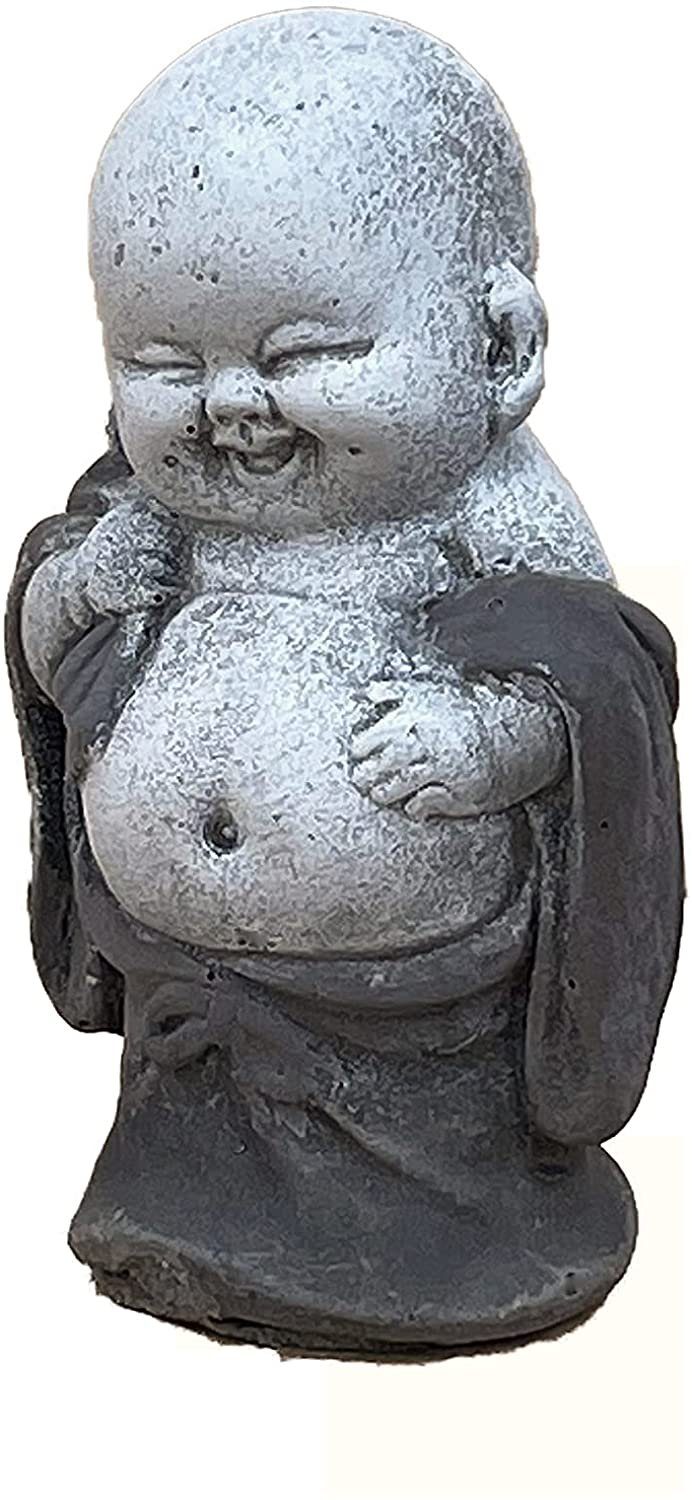 Stone and Style Gartenfigur Frostfeste Steinfigur kleiner Shaolin Mönch