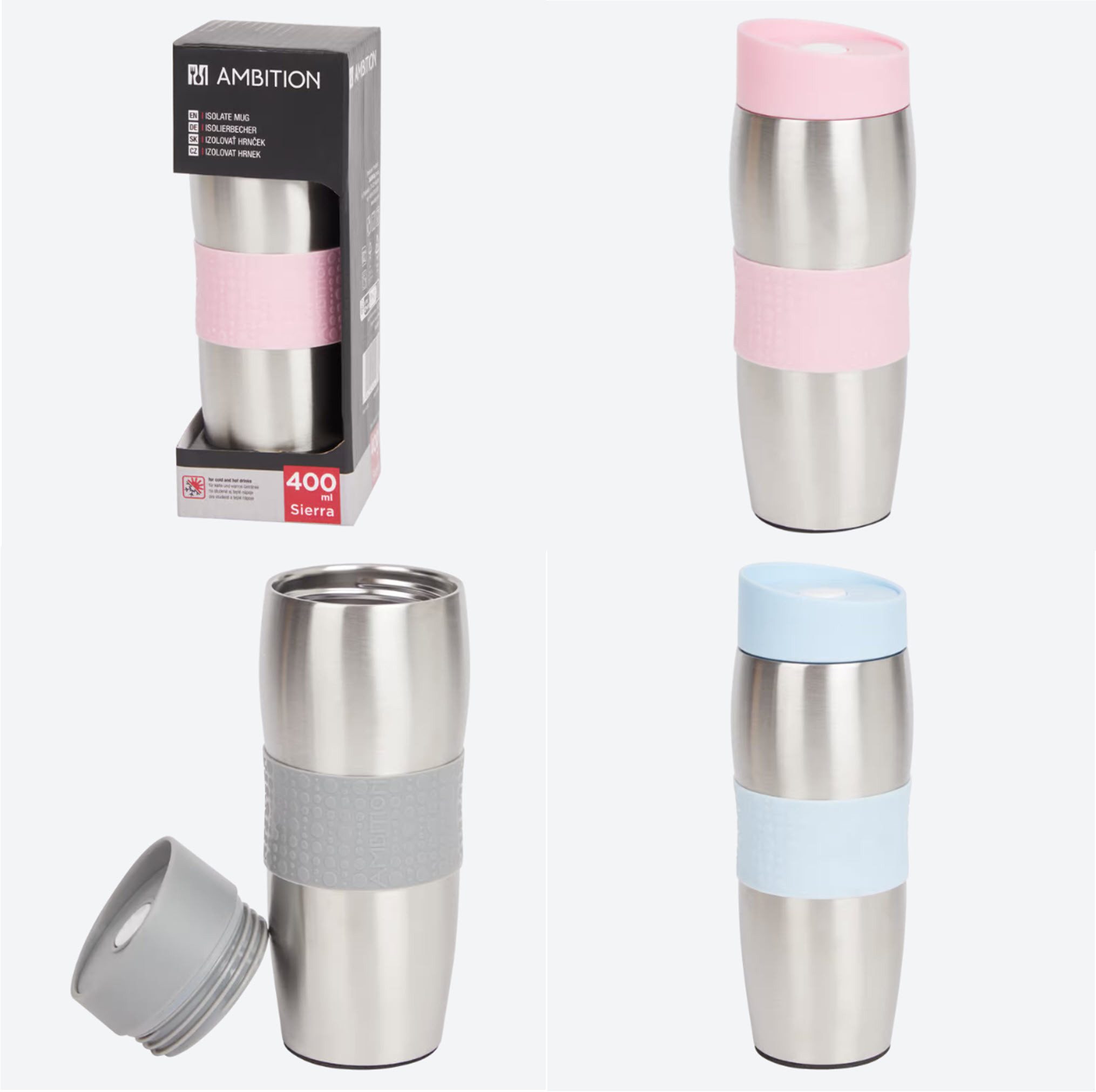 Spectrum Thermobecher Ambition Isolierflasche 400 ml Isolierbecher Warmhaltebecher