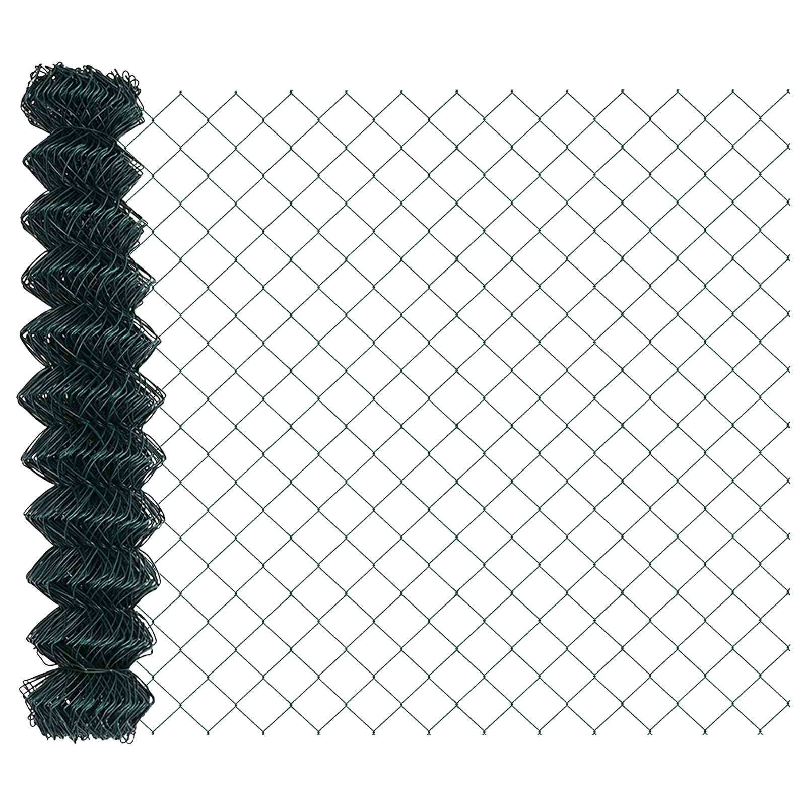 vidaXL Zaun, Kettenzaun Grün 10 x 1,4 m Stahl