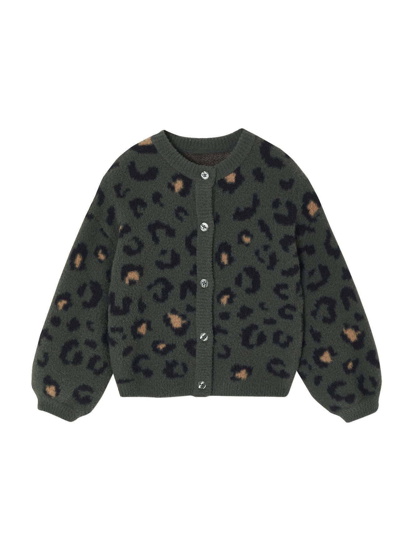 vertbaudet Strickjacke Flauschige Mädchen Strickjacke mit Tiermotiven
