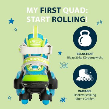 Hudora Rollschuhe My First Quad LED, Kinder-Rollschuhe Gr. 26-29, Skates for Kids