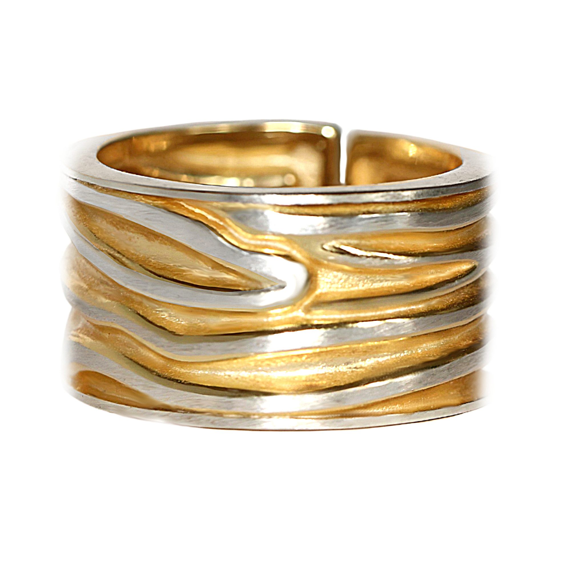 Villa Sorgenfrei Schmuckmanufaktur Silberring Goldene Düne. 925 Sterlingsil günstig online kaufen