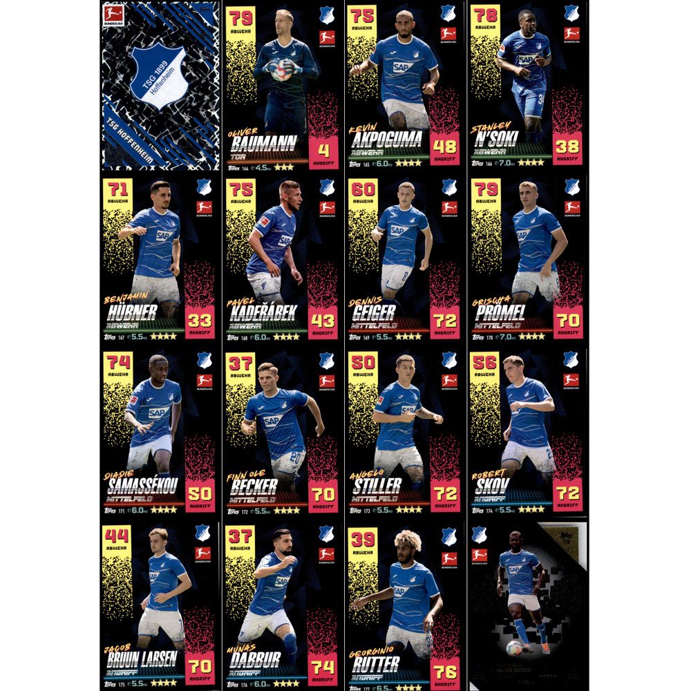 Topps Sammelkarte Topps Match Attax - 2022/23 - Mannschaftspaket - TSG HOFFENHEIM