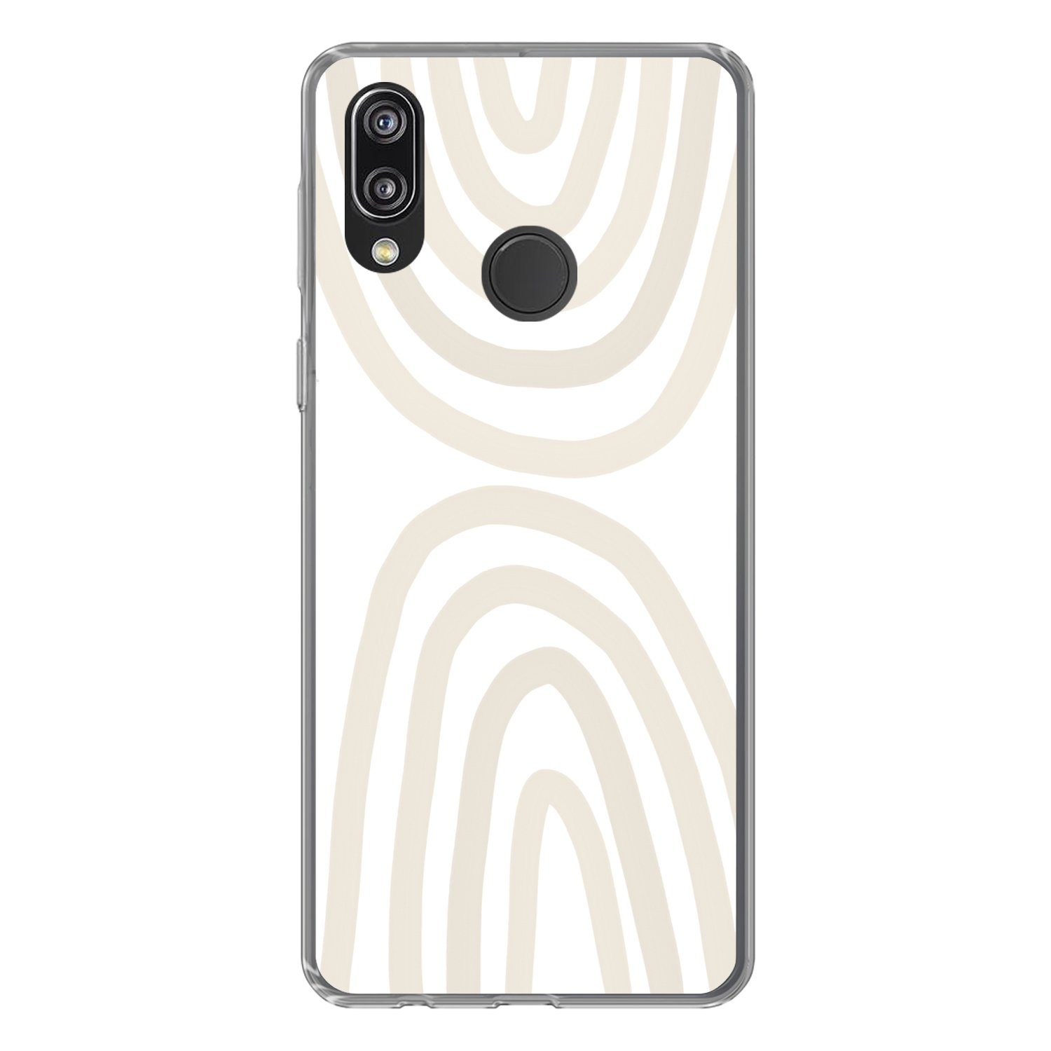 MuchoWow Handyhülle für Huawei P20 Lite (2020) Regenbogen - Pastell - Design - Abstrakt, Handy Case, Silikon, Bumper Case Dünn