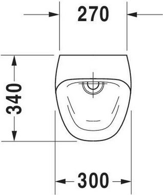 Duravit WC-Komplettset Duravit Urinal DURASTYLE RIMLESS 300x340