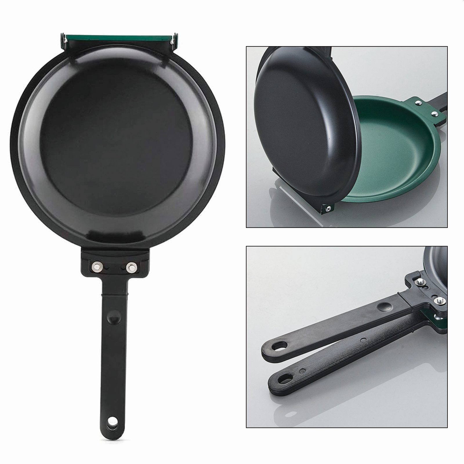 HAC24 Crêpepfanne Pfannkuchen Pancakes Doppelpfanne Omelett Doppel-Pfanne Spiegelei, Wendepfanne Ø 19,5 cm