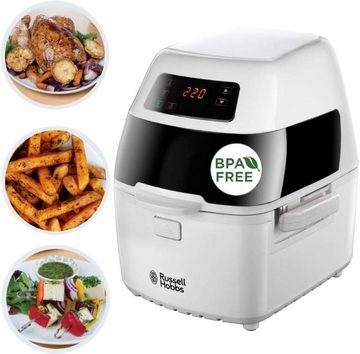 RUSSELL HOBBS Heißluftfritteuse rotierender Frittierkorb, 1300,00 W, Mit Touch Control Display, Rotisseriespieß, Kebab-Zubehör & Grillrost