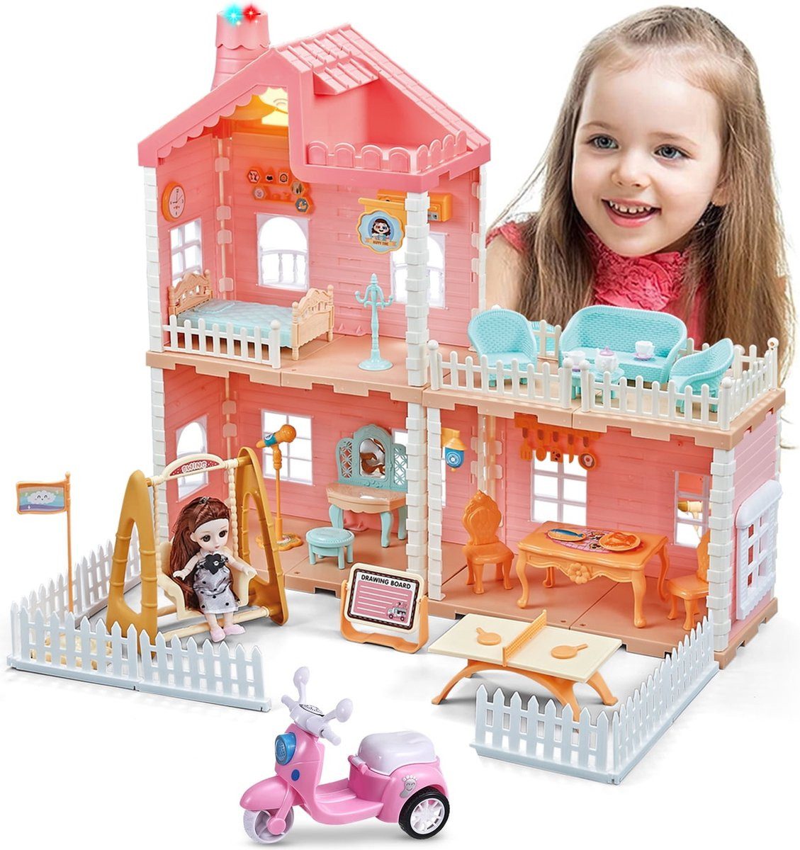 Daskoo Puppenhaus Kinder DIY Puppenhaus Möbel günstig online kaufen
