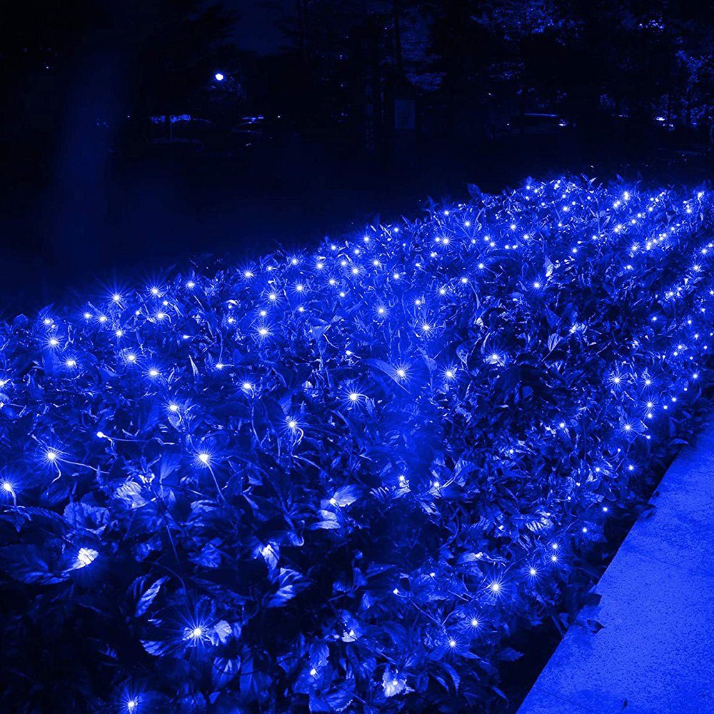 Wasser Blau Dekolicht Modi MUPOO LED-Lichternetz LED-Lichtnetz,LED-Lichterkette,LED LED-Lichtervorhang, Memory 8 120/144/200/320/672LED IP44 mit