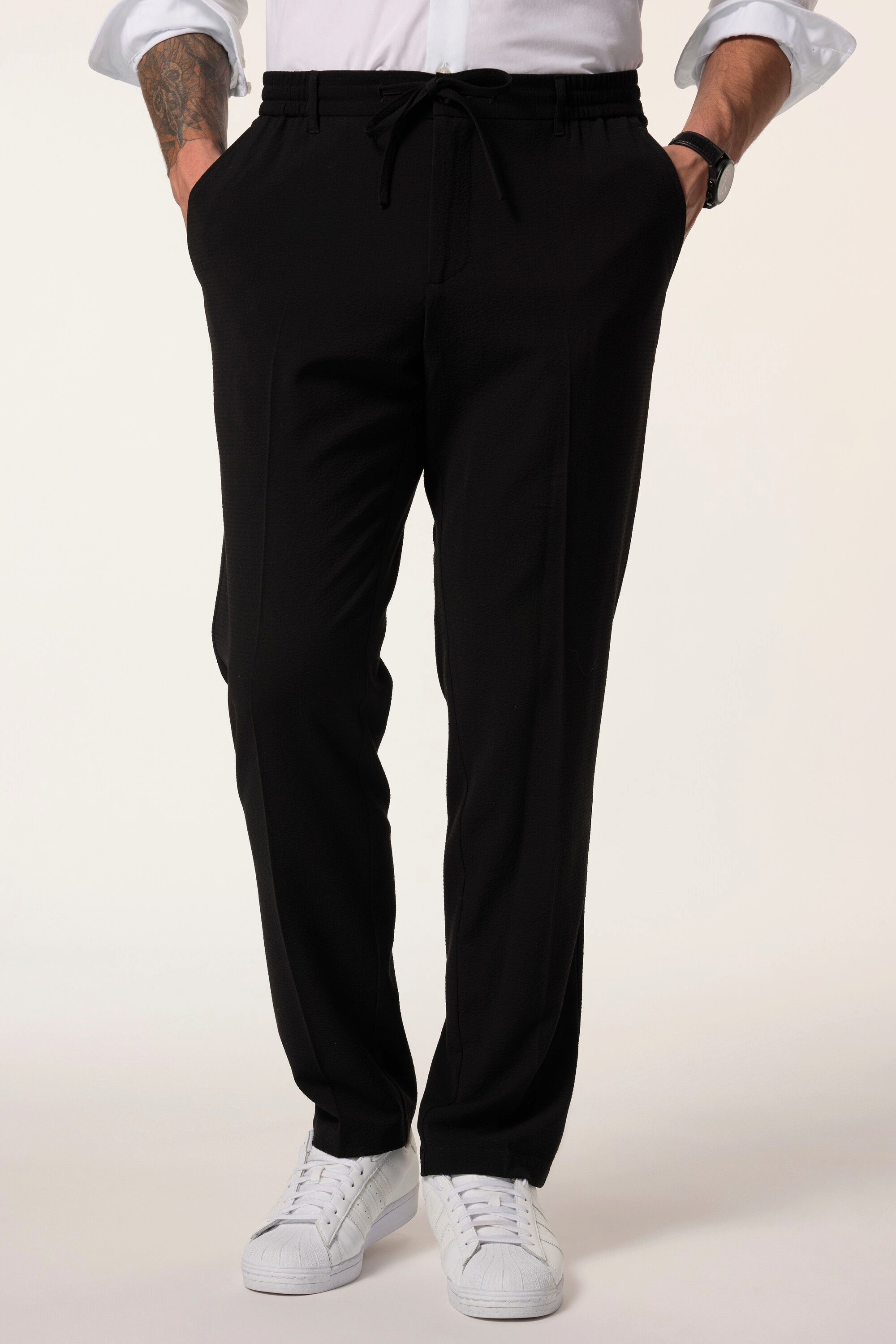 JP1880 5-Pocket-Jeans Seersucker-Hose FLEXNAMIC® Business