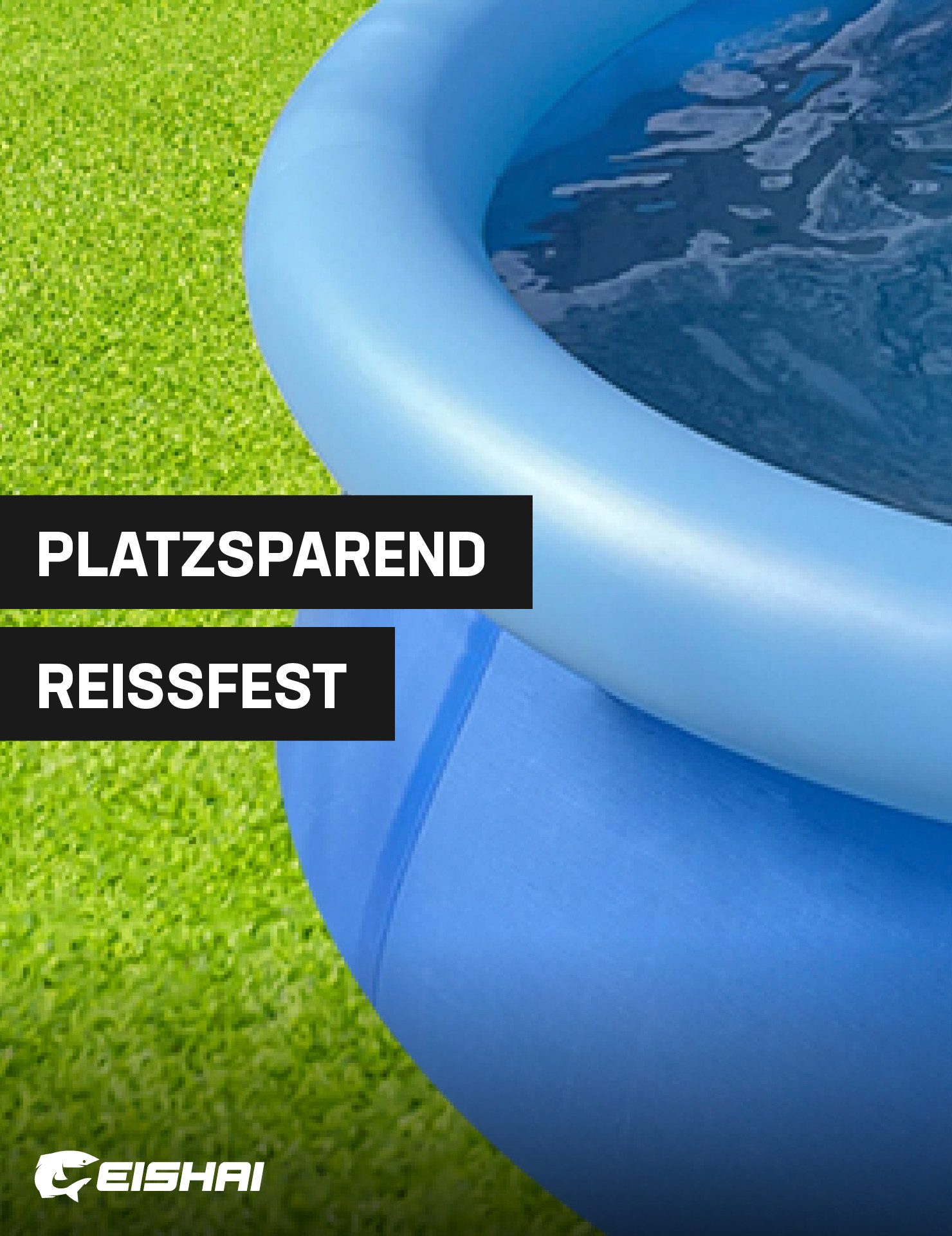 EISHAI Rundpool "Oasis" Aufstellpool rund 240cm x 63cm, aus laminiertem, reißfestem PVC Gewebe