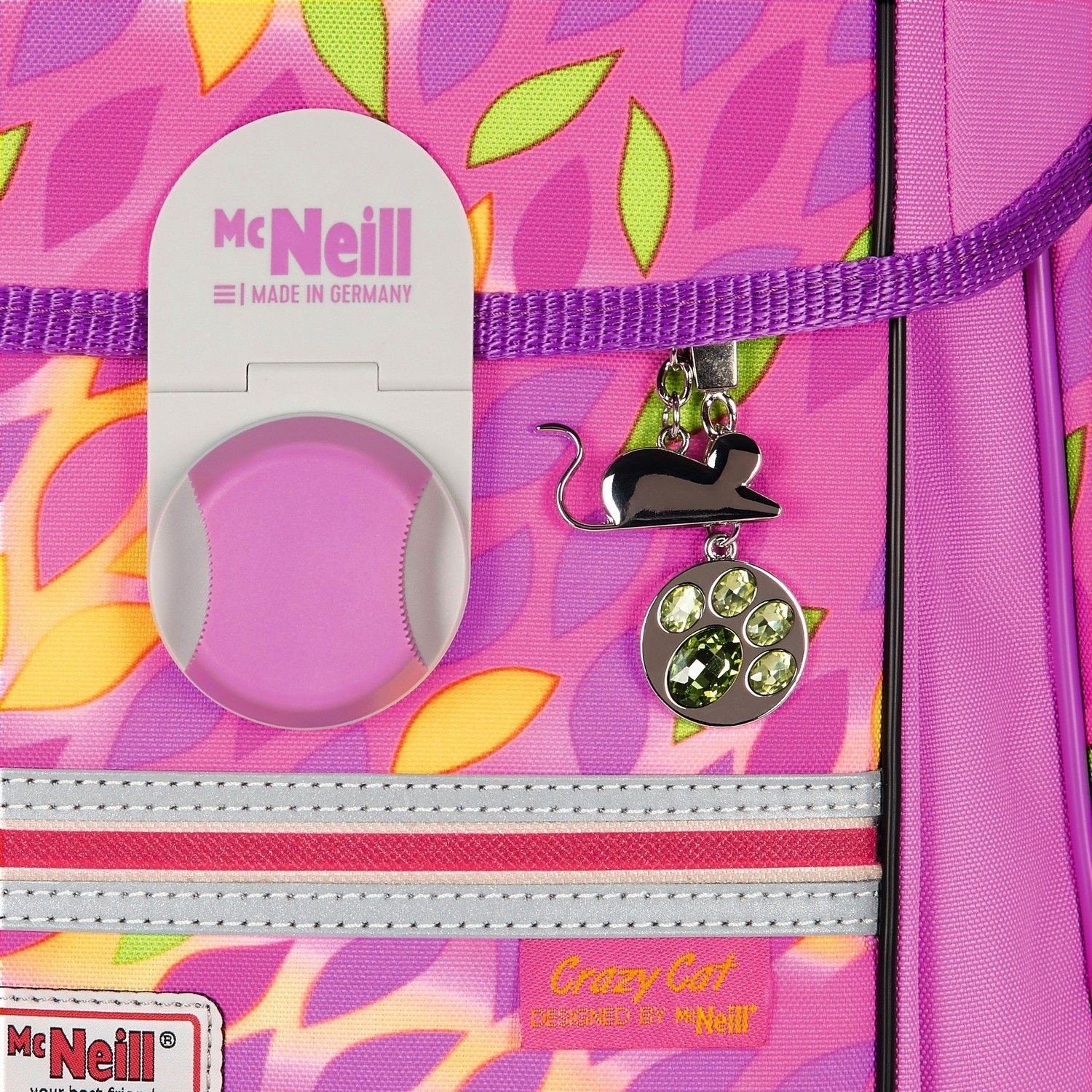 McNeill Schulranzen Schulranzen Set 4-tlg. Ergo Primero McLight Crazy Cat