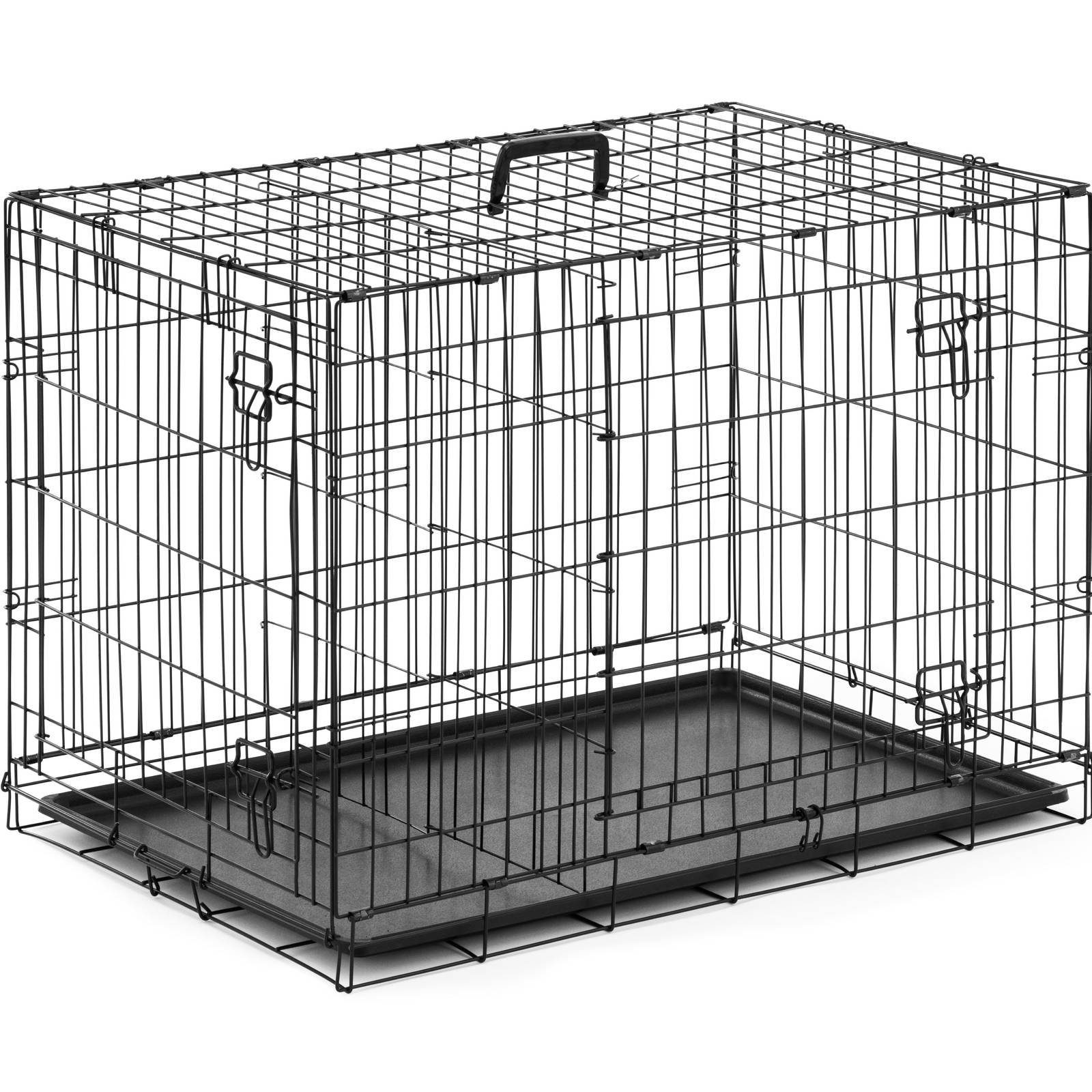 Wiesenfield Hundezwinger Hundebox Hundetransportbox Hundekäfig Gitterbox 92 x 60 x 66 cm Eisen