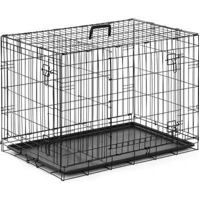 Wiesenfield Hundezwinger Hundebox Hundetransportbox Hundekäfig Gitterbox 92 x 60 x 66 cm Eisen