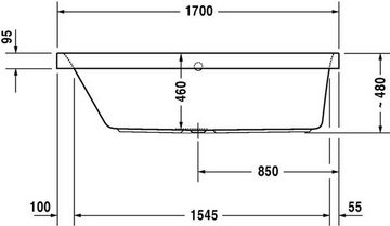 Duravit Einbauwanne Duravit Rechteck-Badewanne HAPPY D.2 1 R