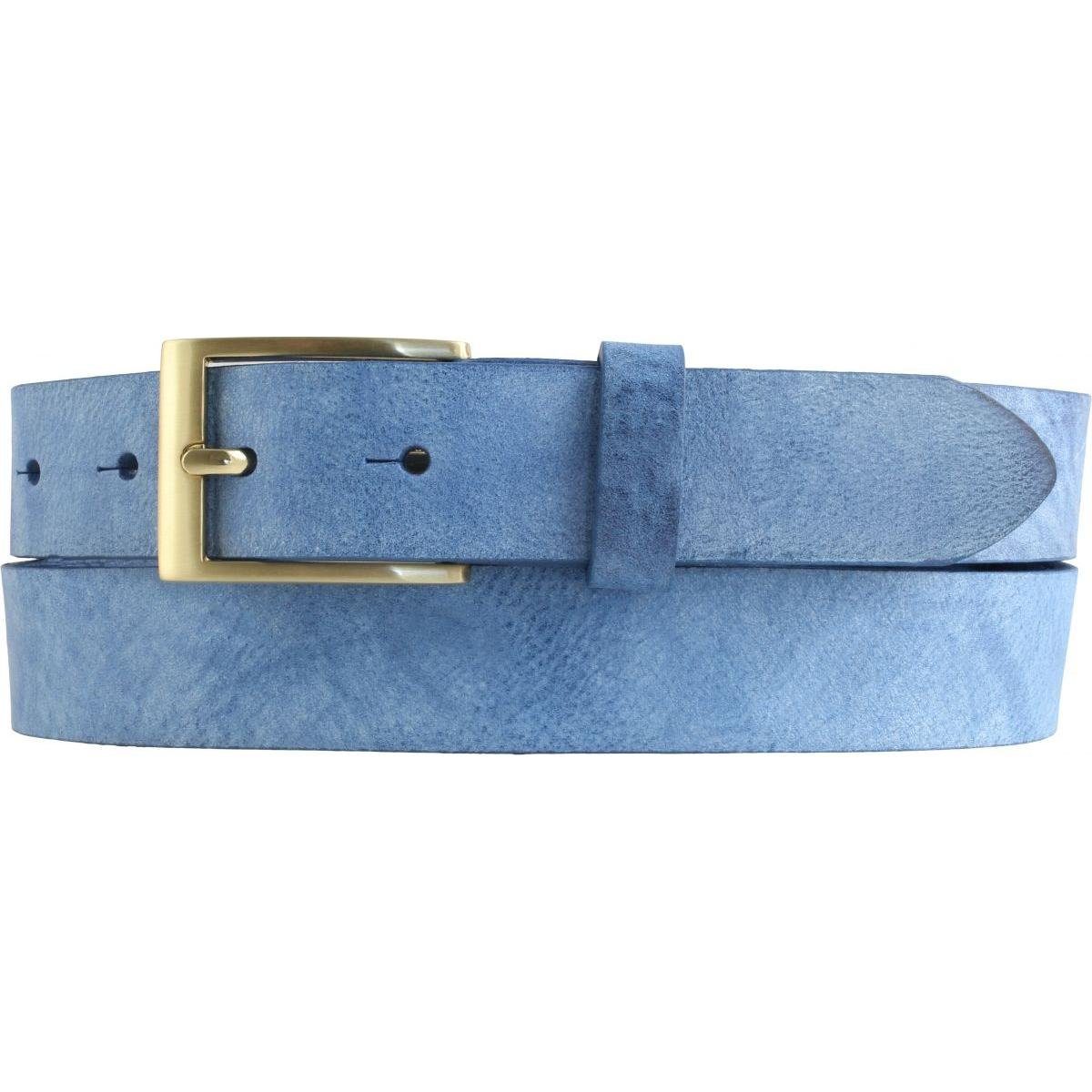 Ledergürtel Herren-Gürtel aus weichem Vollrindleder Vintage-Look 3 cm - Leder-Gürt