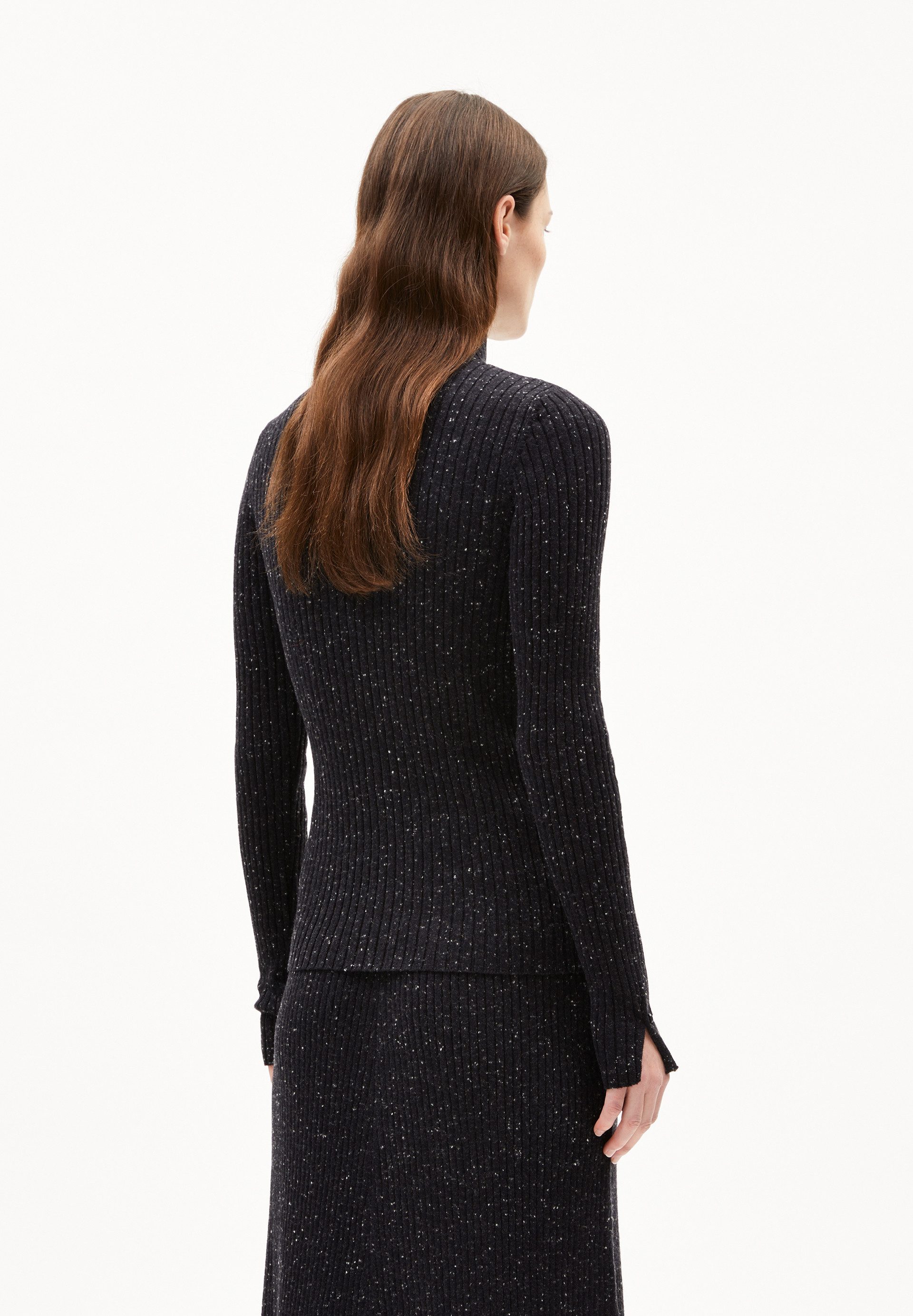 Armedangels Strickpullover ALAANIA TWEED Pullover aus recyclem Bio-Woll Mix Fitted