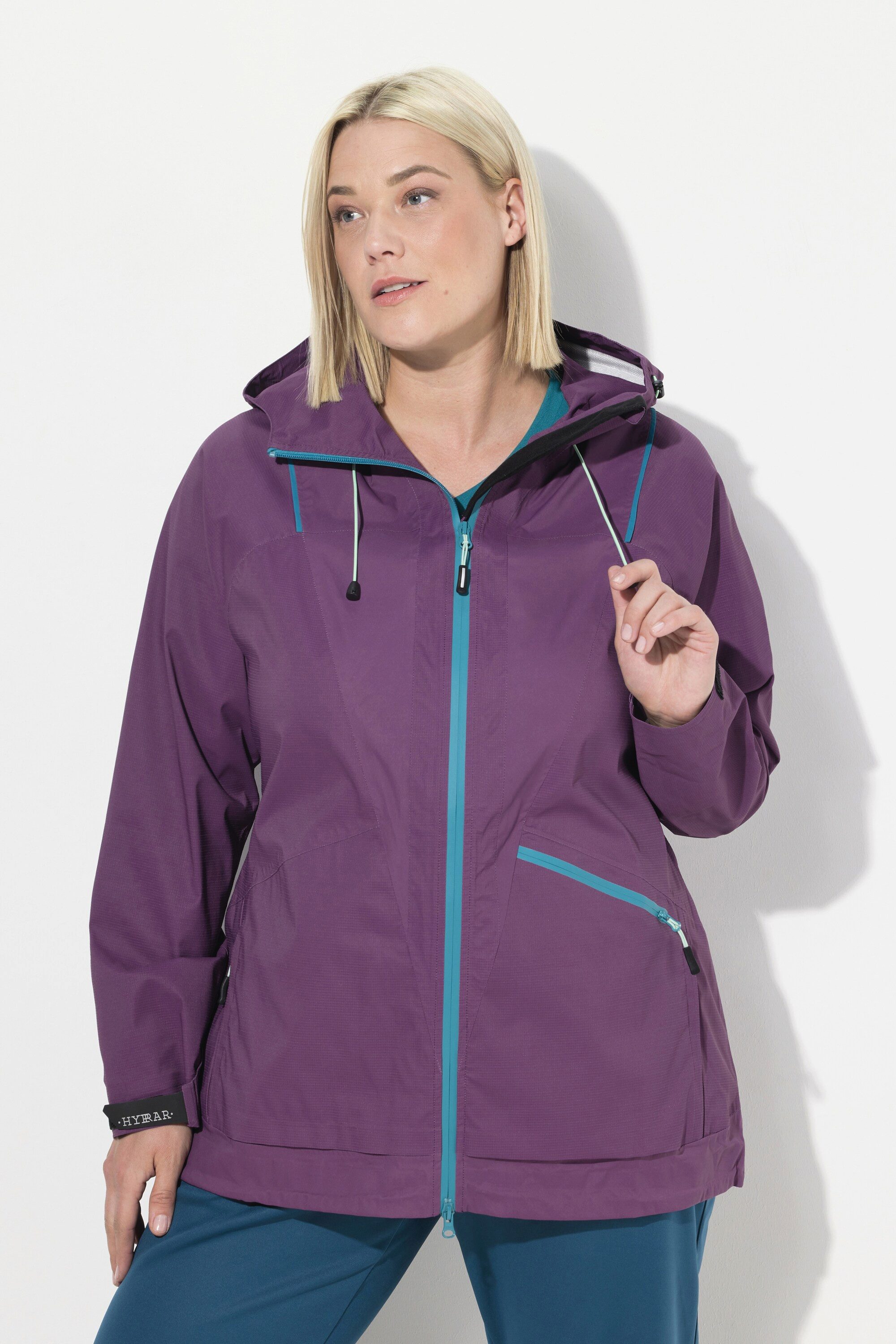 Ulla Popken Funktionsjacke Funktionsjacke wasserdicht 2-Wege-Zipper günstig online kaufen