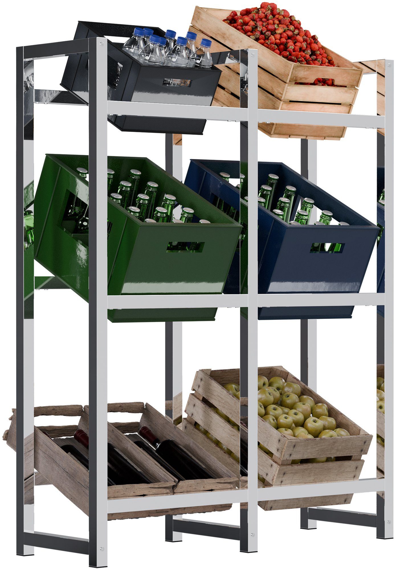 CLP Standregal Stack, Getränkekistenständer aus stabilem günstig online kaufen
