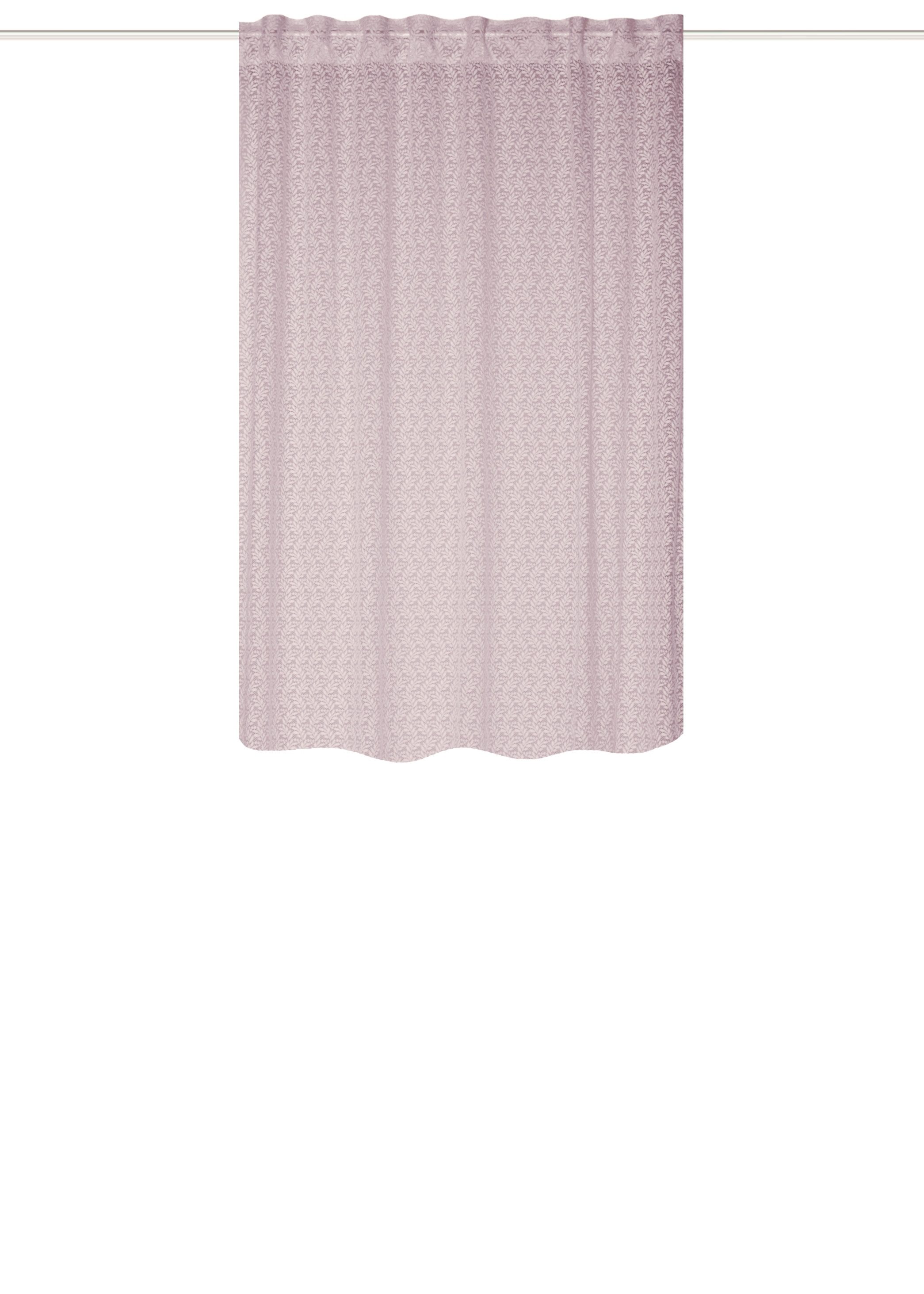 Vorhang Fertigschal 85274 PANILIA, Raschelspitze, Blätterdesign, Kombiband