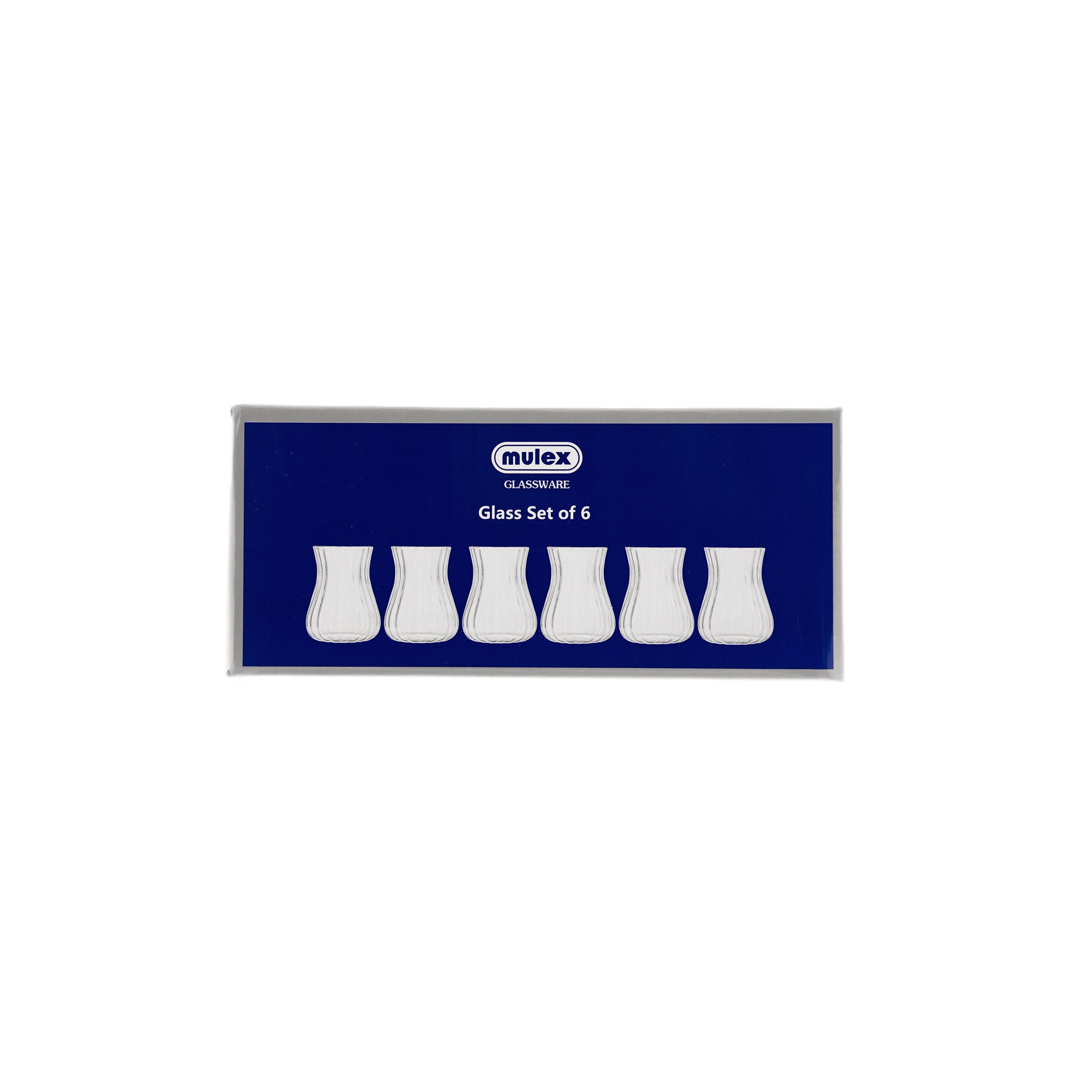 Mulex Teeglas Style 6-teiliges Teegläser-Set - 200 ml, Relief-Design, 6-tlg., Glas – Bild 4 von 4