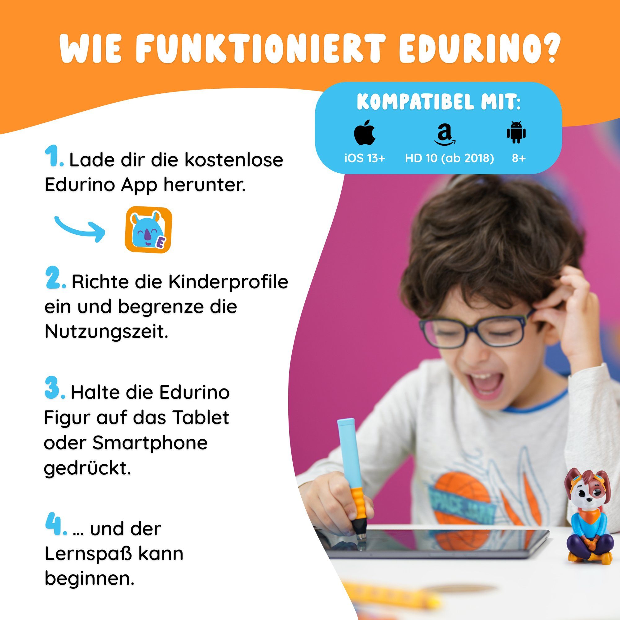 Schreiben & Edurino Lernspielzeug - Mika Starterset Edurino Lesen Erstes Lernfigur