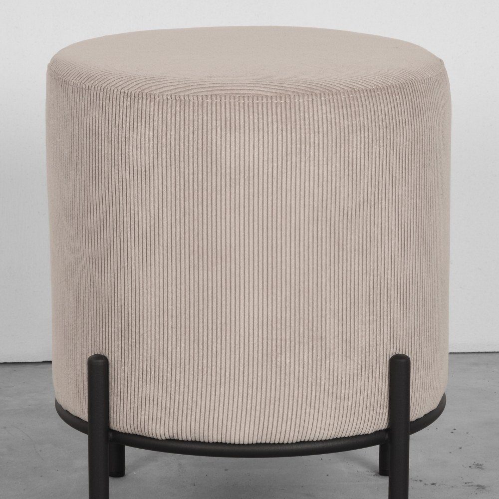 RINGO-Living Stuhl Hocker Healani 480x410mm, aus Möbel Cord in Beige