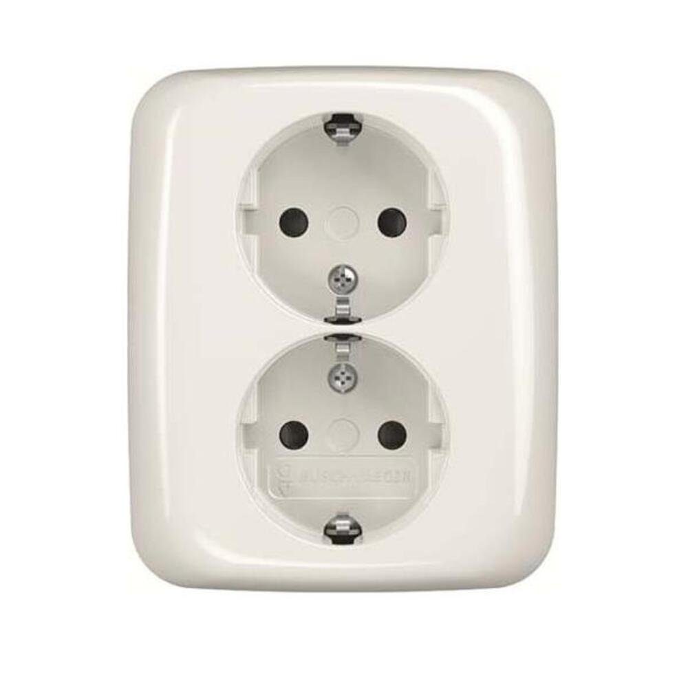 Busch-Jaeger Klemmen Busch-Jaeger SCHUKO-Doppelsteckdose 202 EUJB-214