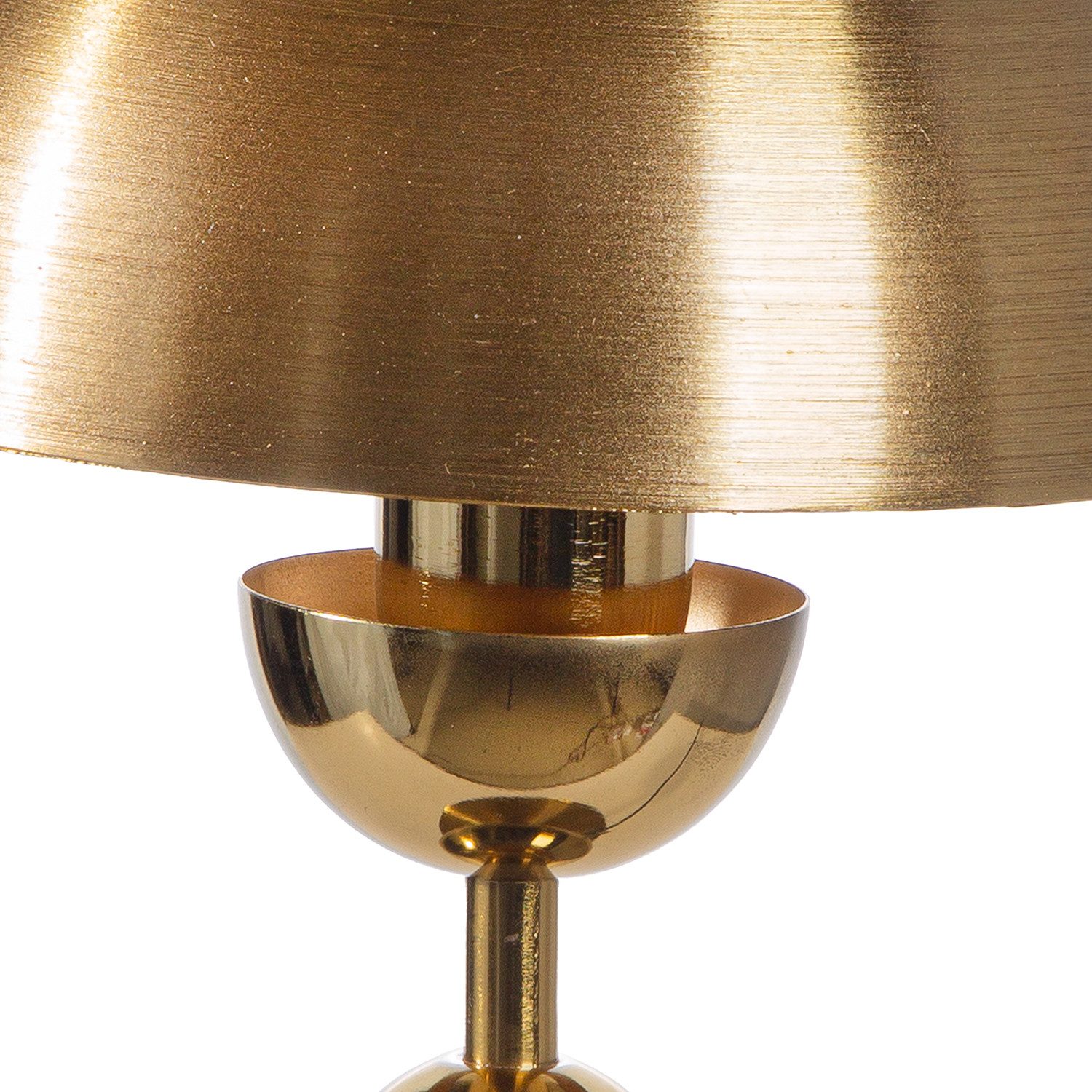 GILDE Tischleuchte METALLIQUE Leuchte - goldfarben - Eisen - Höhe 34cm x Ø 20,5cm - Lampe, Tischlampe - Schreibtischlampe - Nachttischlampe
