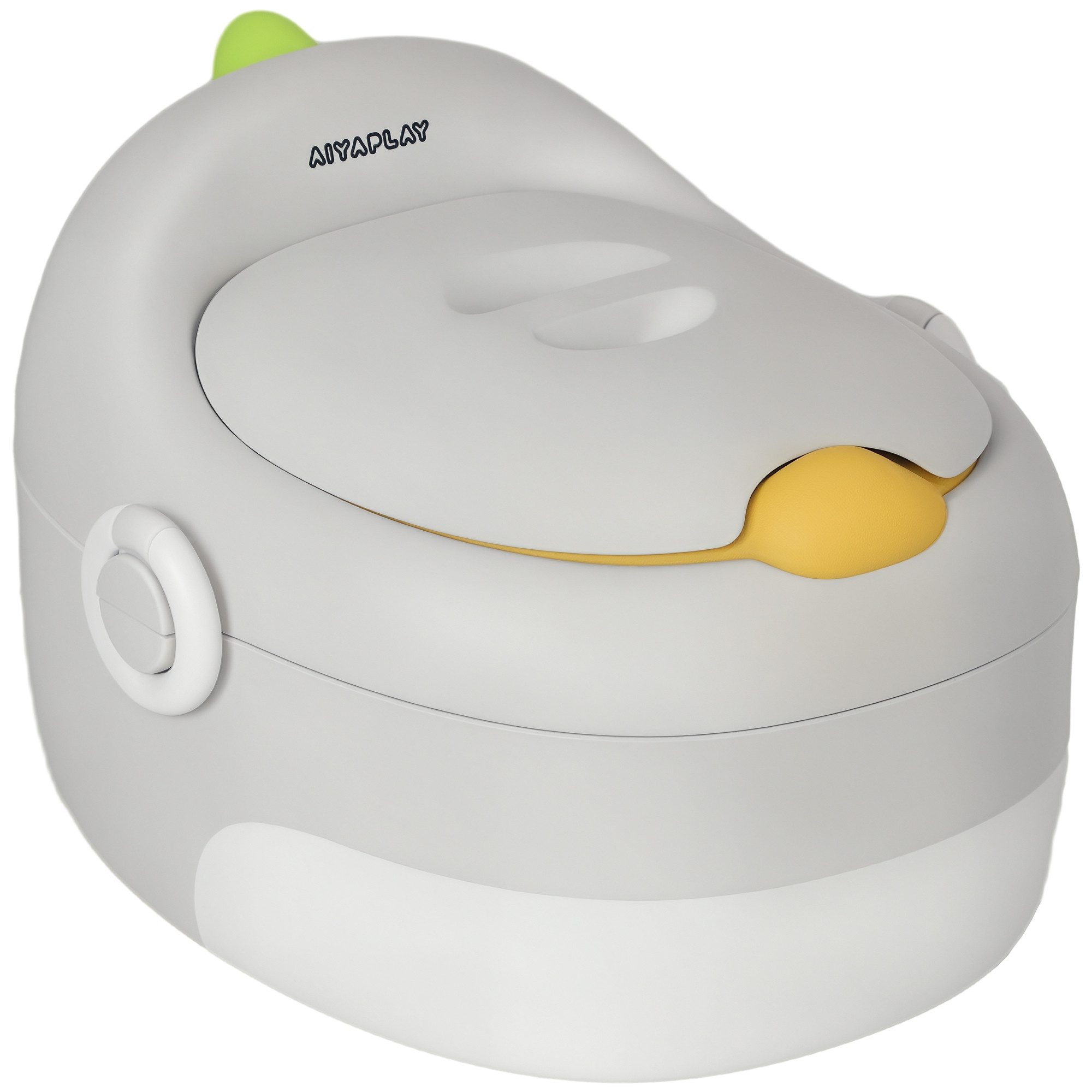 AIYAPLAY Toilettentrainer 3-in-1, abnehmbar, mit Griffe, für Kinder 6-72 Monaten, (Kindertopf, 1-tlg), bis 50 kg belastbar, Kunststoff, Kunstleder, Grau