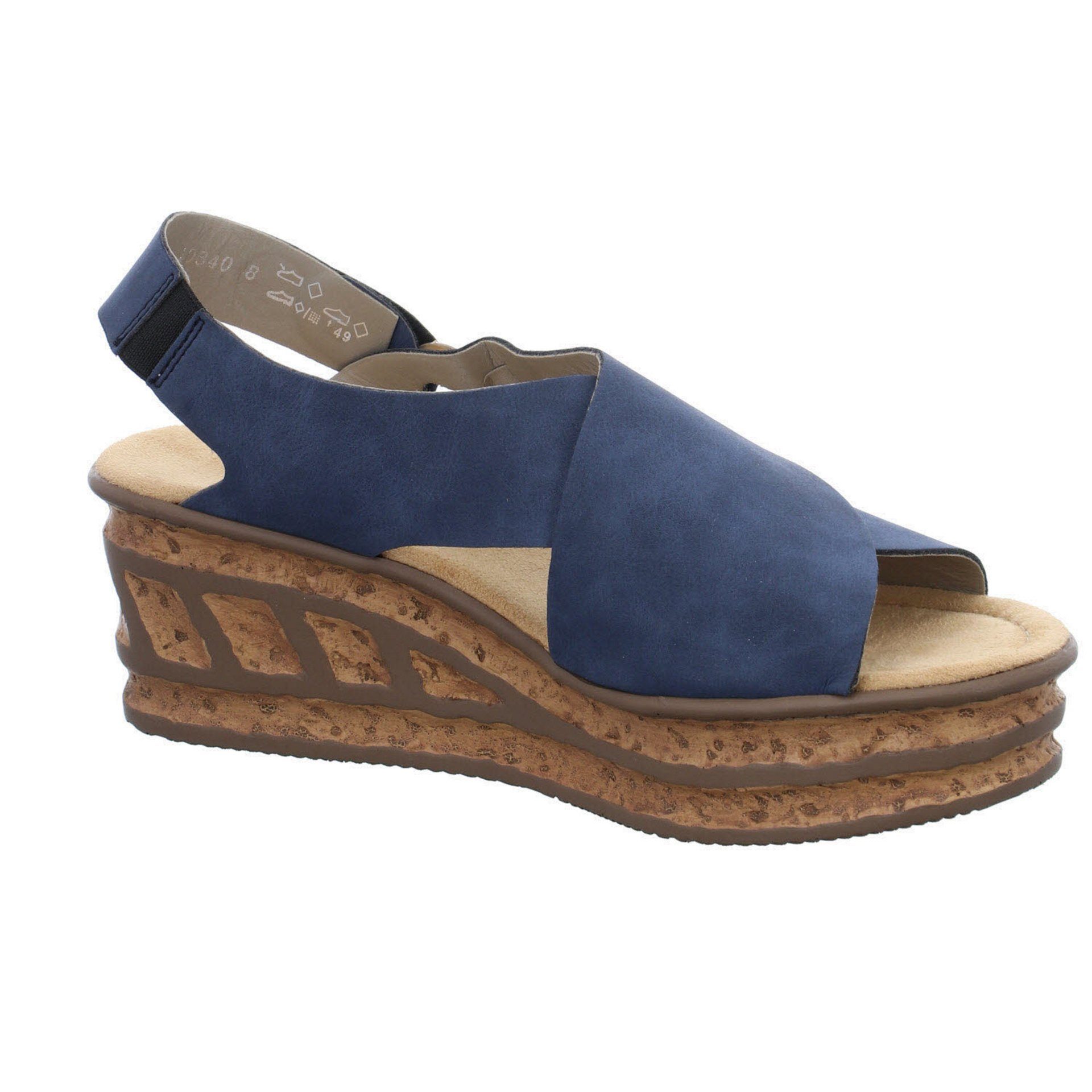 Bequem Freizeit Damen Fußbett Sandalen Rieker Sandalette Plateausandaletten Synthetik