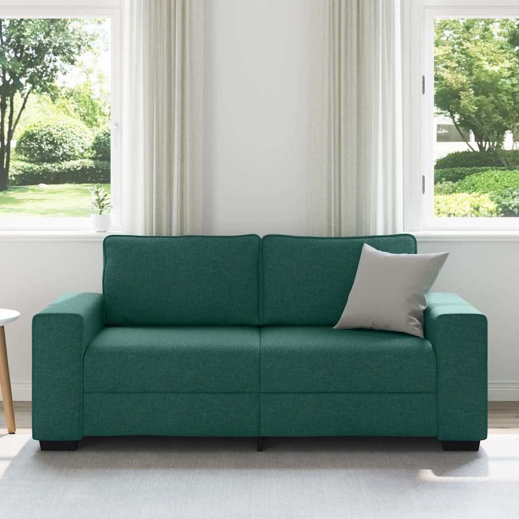 vidaXL Sofa 2-Sitzer-Sofa Dunkelgrün 140 cm günstig online kaufen